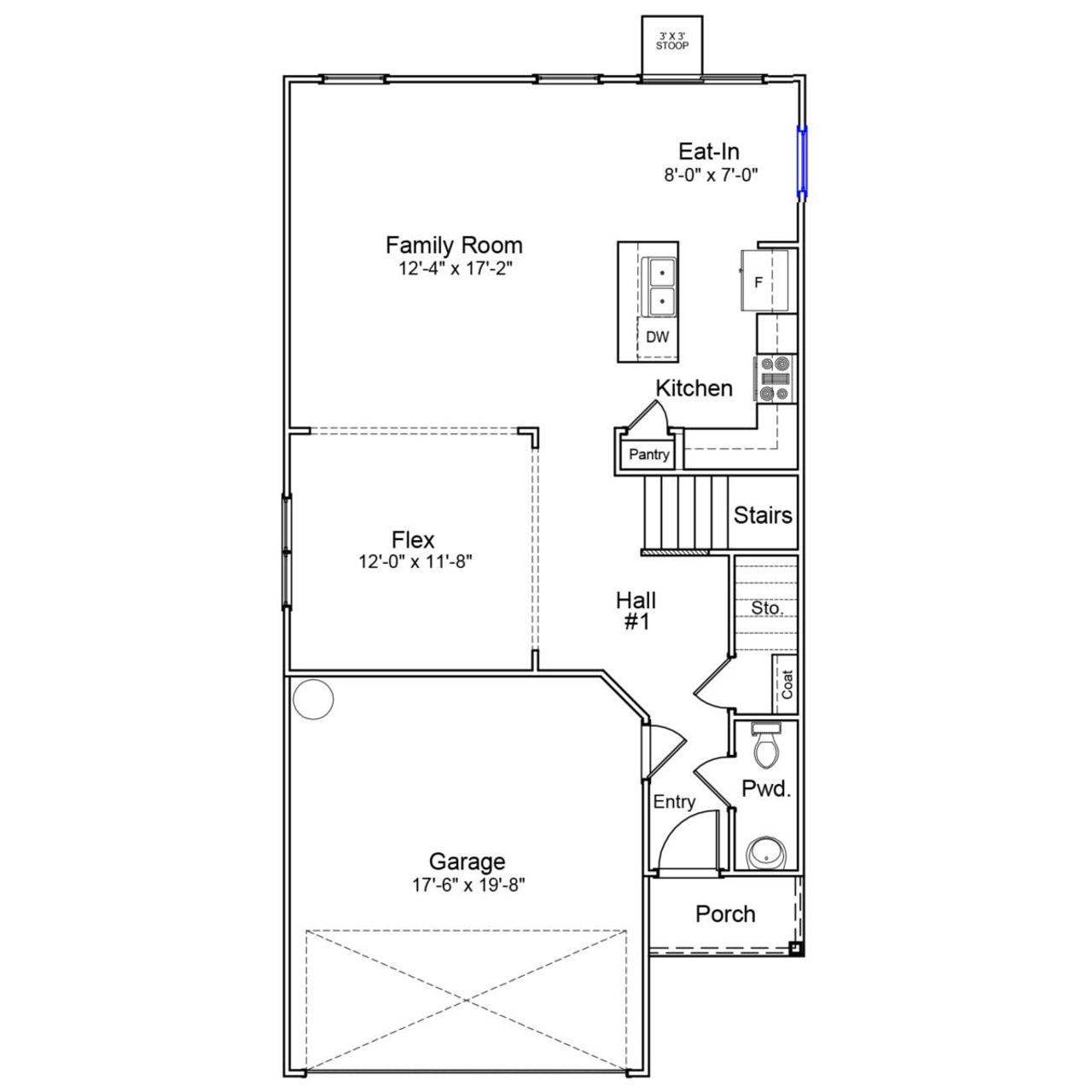 2D floor plan layout of this home in Mayfair Village, Spartanburg, SC (Image 2).