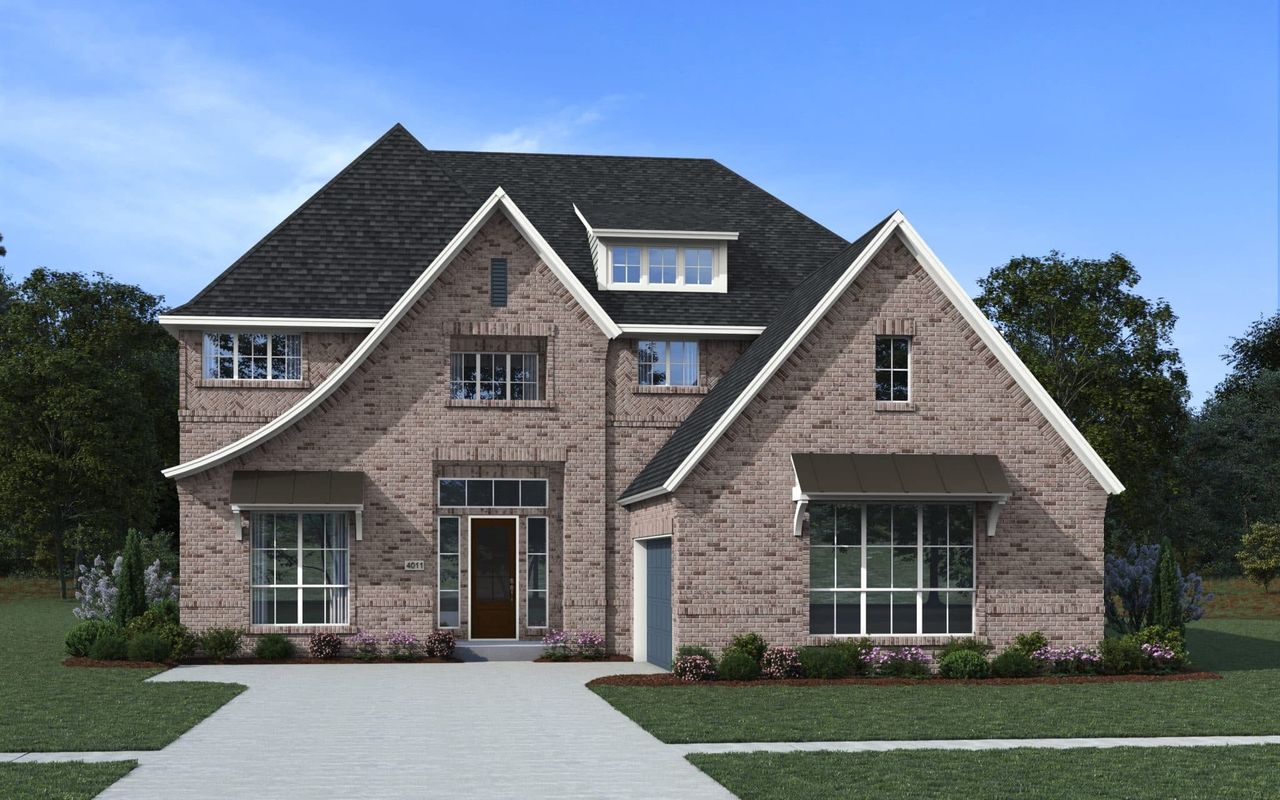 Representative exterior photo of a completed home built from the Lakewood – 60′ Lot by Chesmar Homes in Elyson, Katy, TX (Image 2).