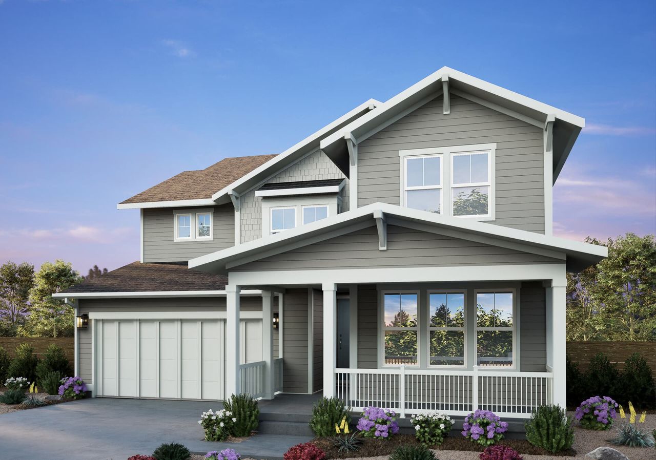 Representative exterior photo of a completed home built from the Big Sky Eight by Brookfield Residential in Barefoot, Firestone, CO (Image 2).