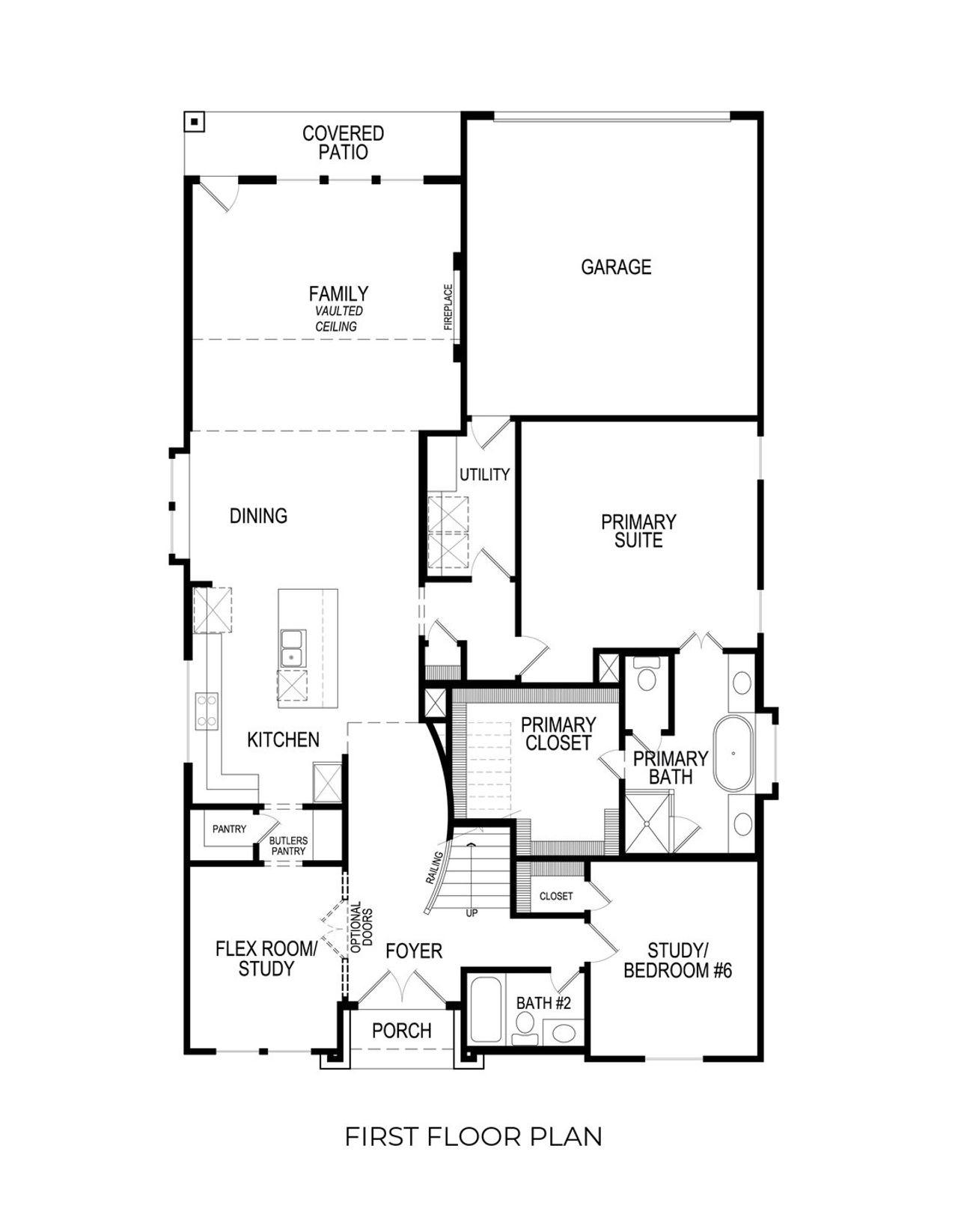 2D floor plan layout of this home in Villages of Creekwood, Frisco, TX (Image 2).