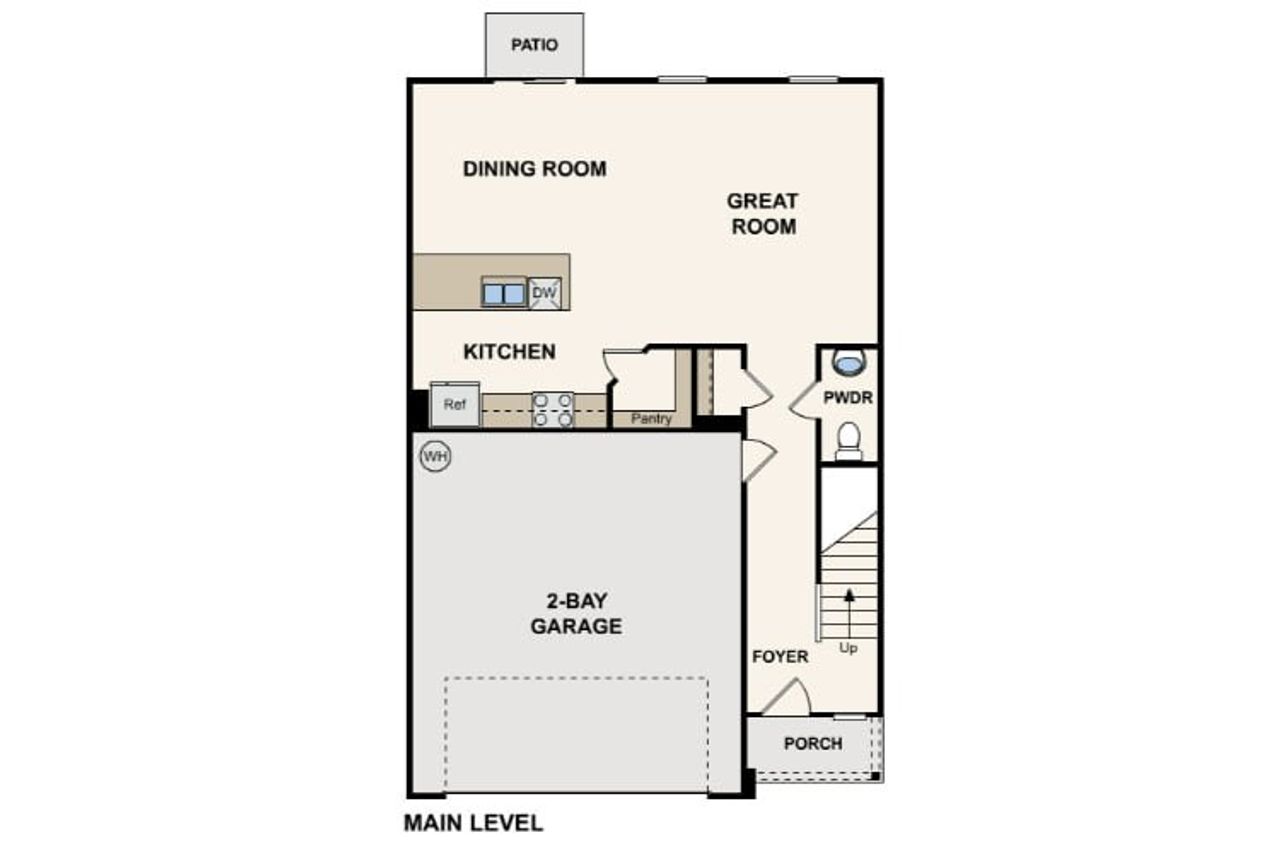 2D floor plan layout of this home in Woodford, Thomasville, NC (Image 2).