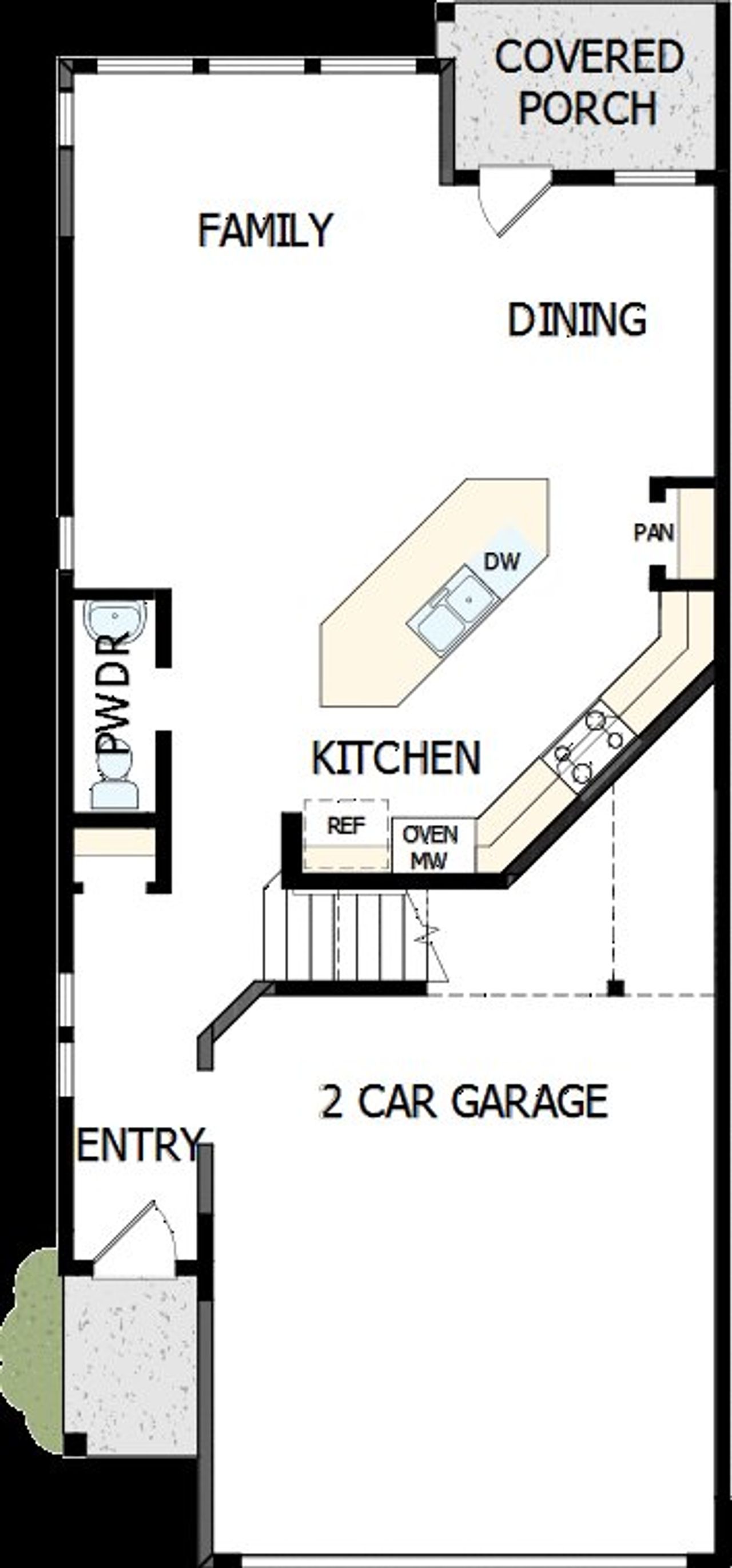 2D floor plan layout of this home in Trails at Waterside - Garden Series, Fort Worth, TX (Image 2). 2D floor plan layout of this home in Trails at Waterside - Garden Series, Fort Worth, TX (Image 2).