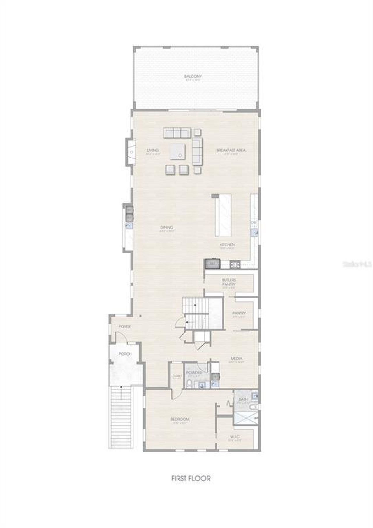 2D floor plan layout of this home in , St. Petersburg, FL (Image 2).