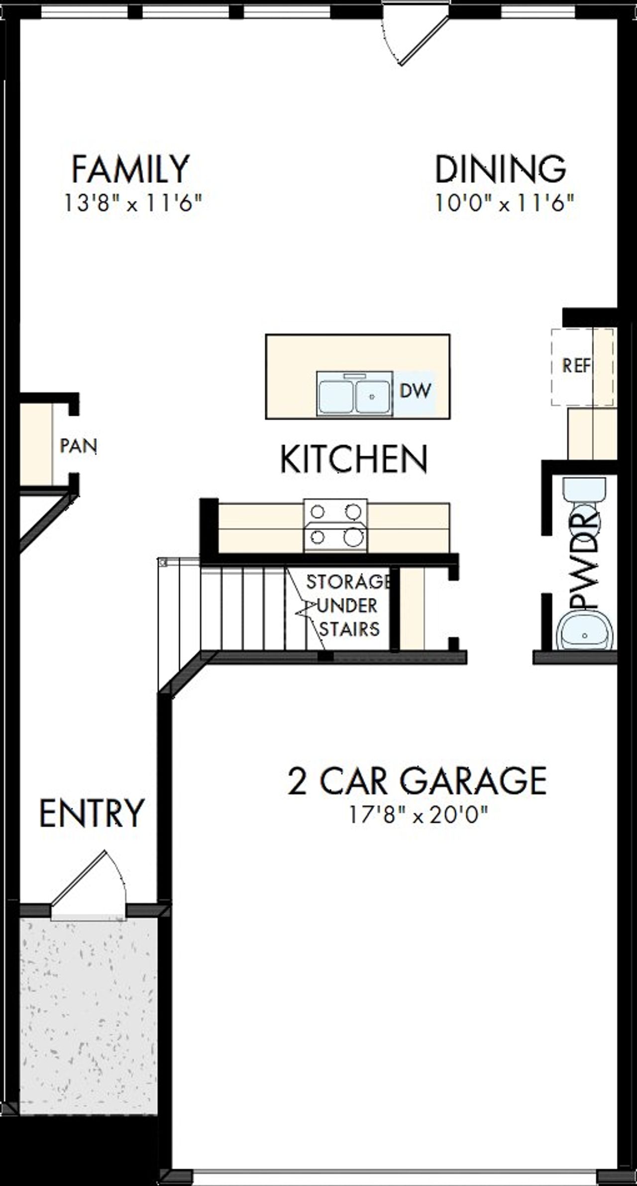 2D floor plan layout of this home in Crosscreek Walk – Overlook, Charleston, SC (Image 2).