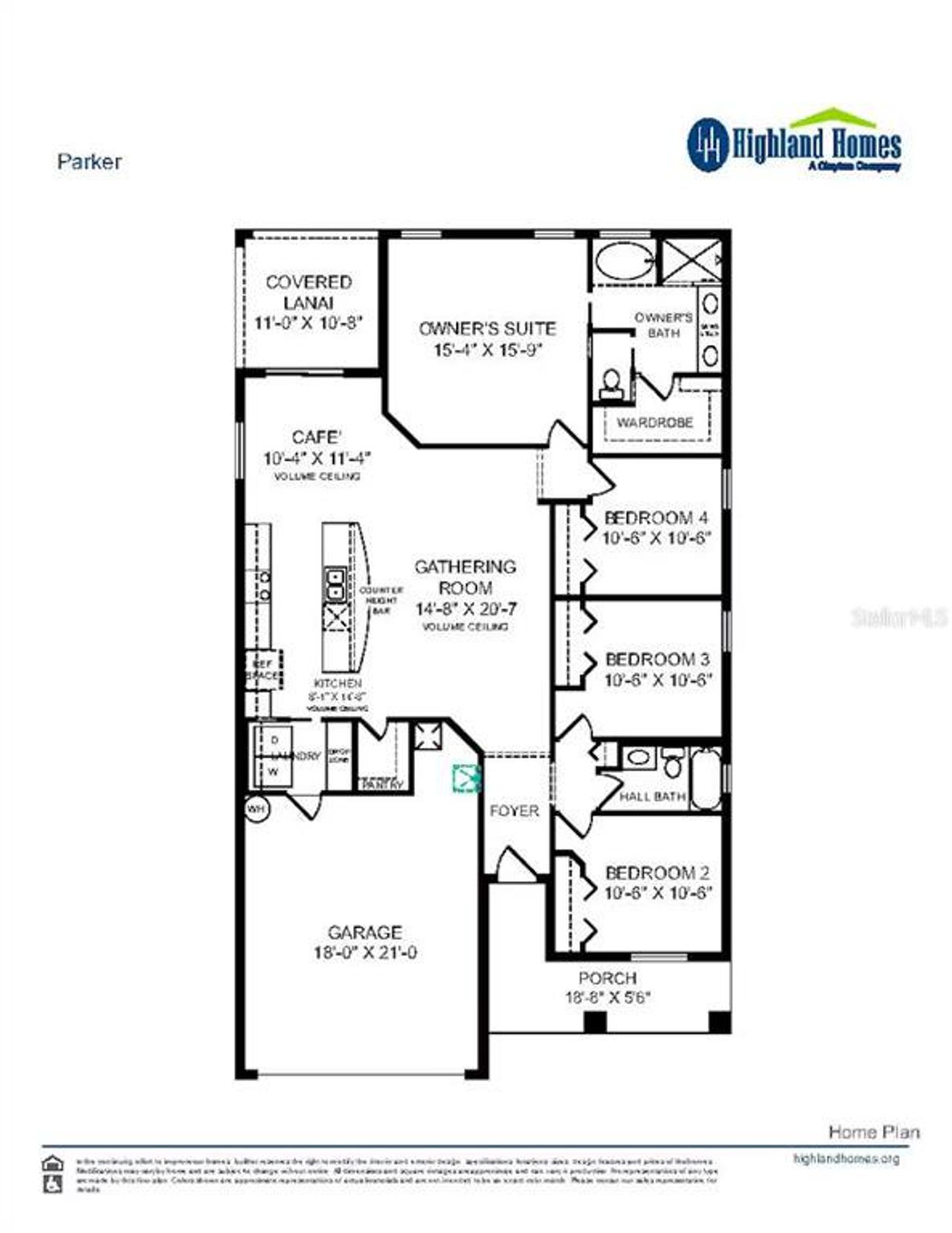2D floor plan layout of this home in Sunridge Chase, Ruskin, FL (Image 2).