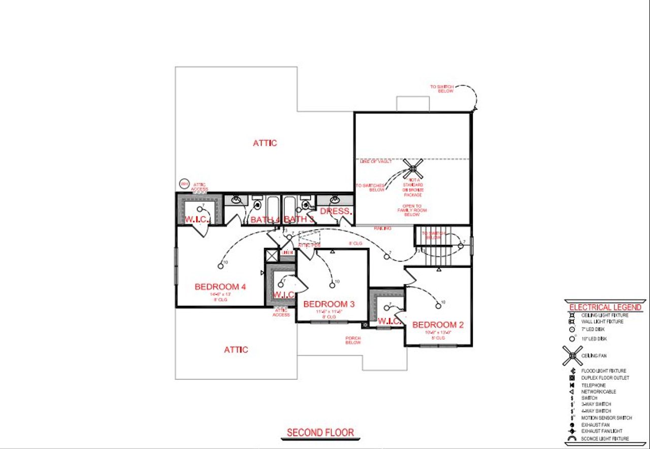 2D floor plan layout for the Stanton B by Freedom Home Builders in The Meadows, Griffin, GA (Image 2).