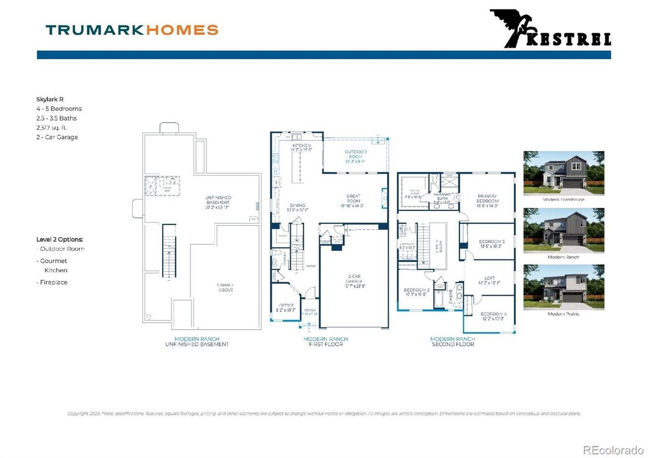 2D floor plan layout of this home in , Parker, CO (Image 2).
