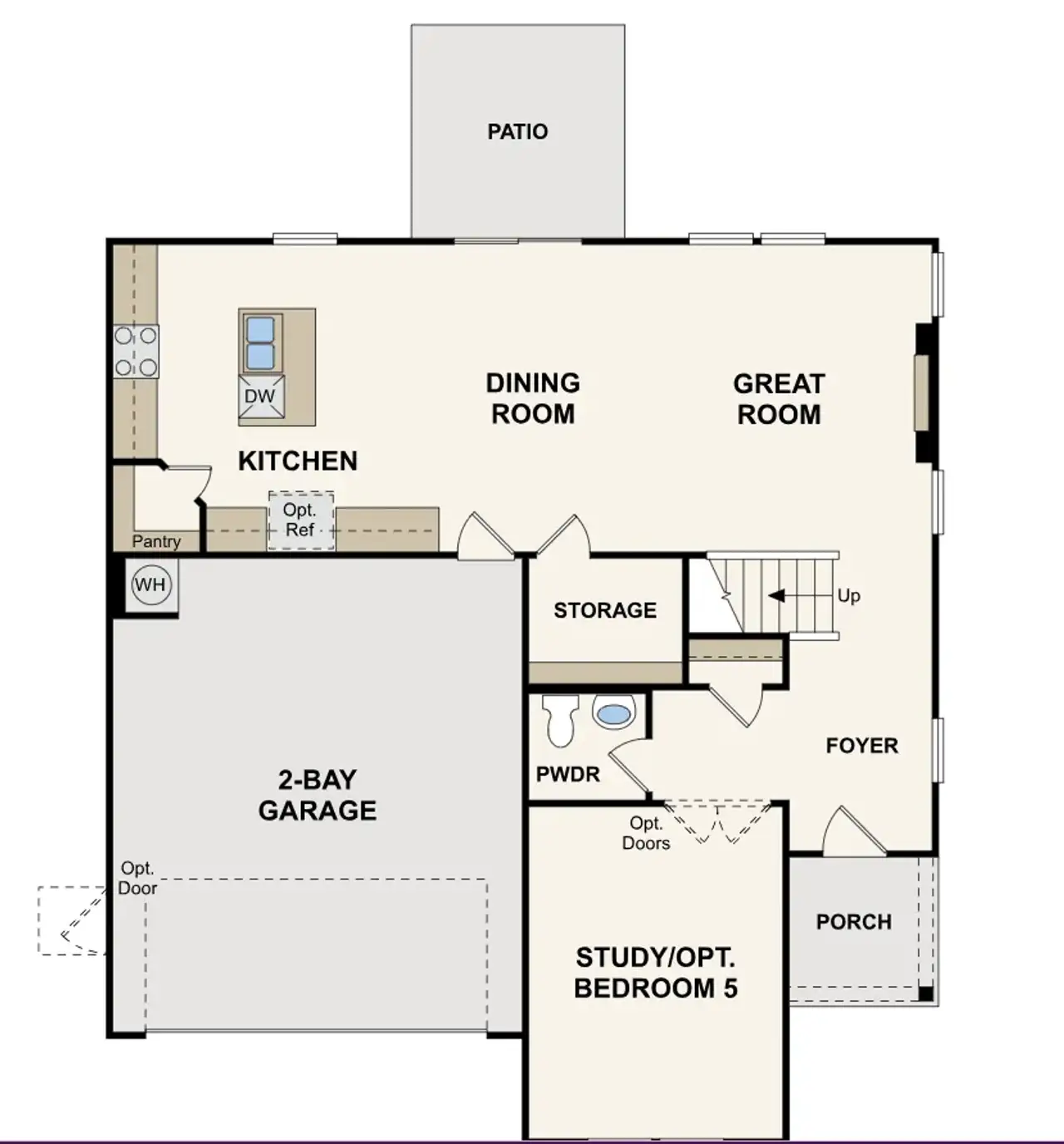 2D floor plan layout of this home in Belleview Manor, Fairburn, GA (Image 2).