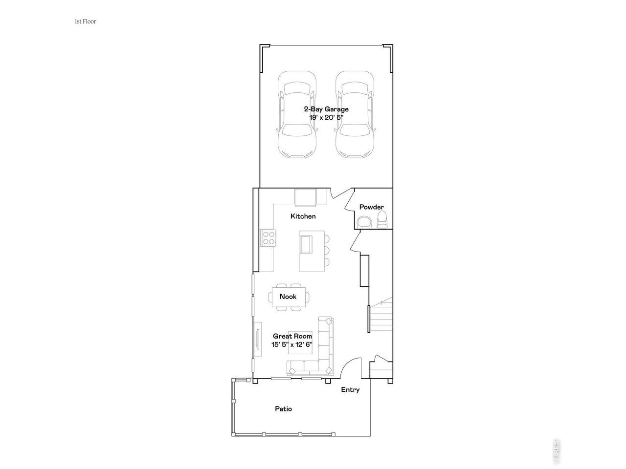 2D floor plan layout of this home in Riano Ridge, Loveland, CO (Image 2).