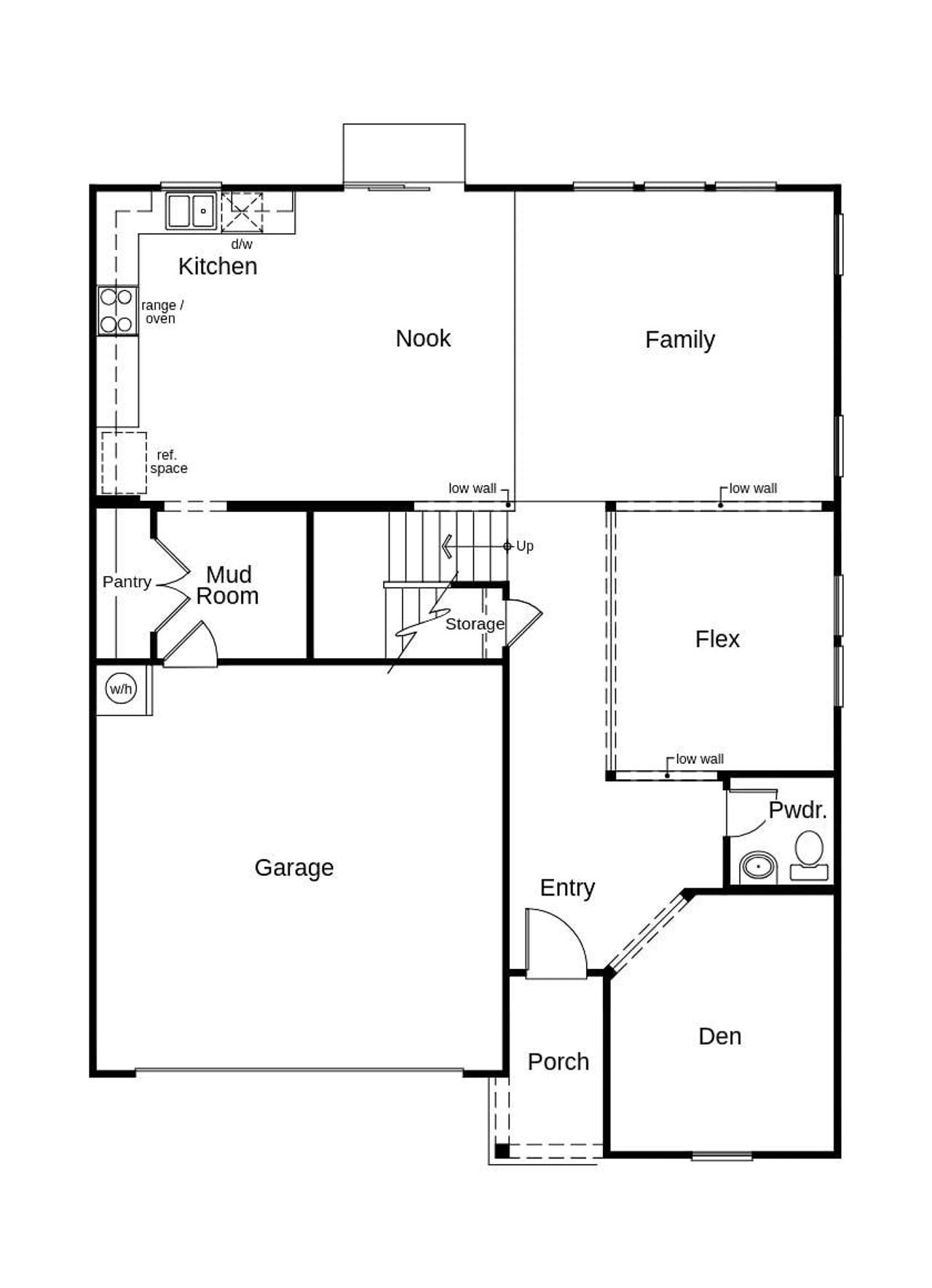 2D floor plan layout of this home in Matthews Ridge, Lillington, NC (Image 2).