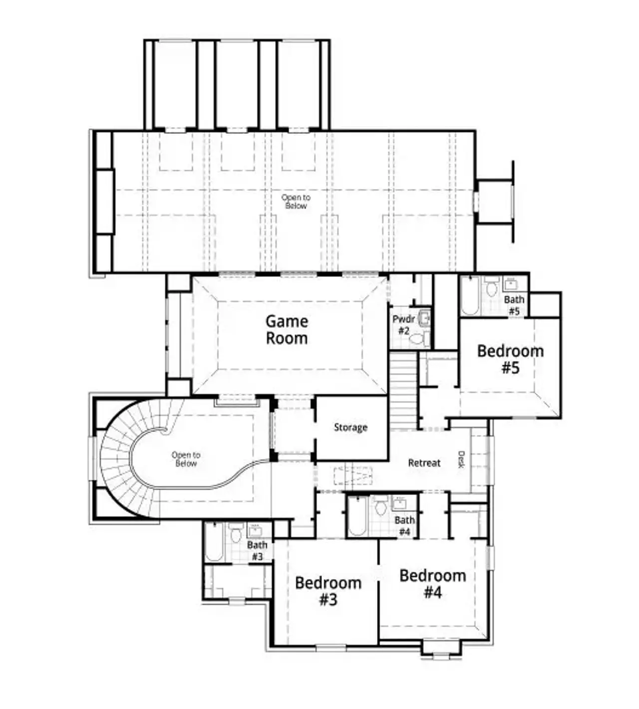 2D floor plan layout of this home in Mustang Lakes - 100ft Lots, Celina, TX (Image 2).