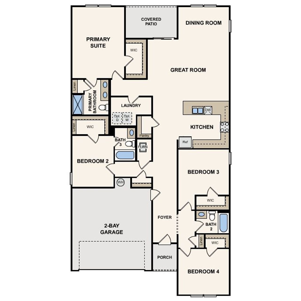 2D floor plan layout for the Thomasville by Century Complete in Frey Creek, Spartanburg, SC (Image 2). 2D floor plan layout for the Thomasville by Century Complete in Frey Creek, Spartanburg, SC (Image 2).