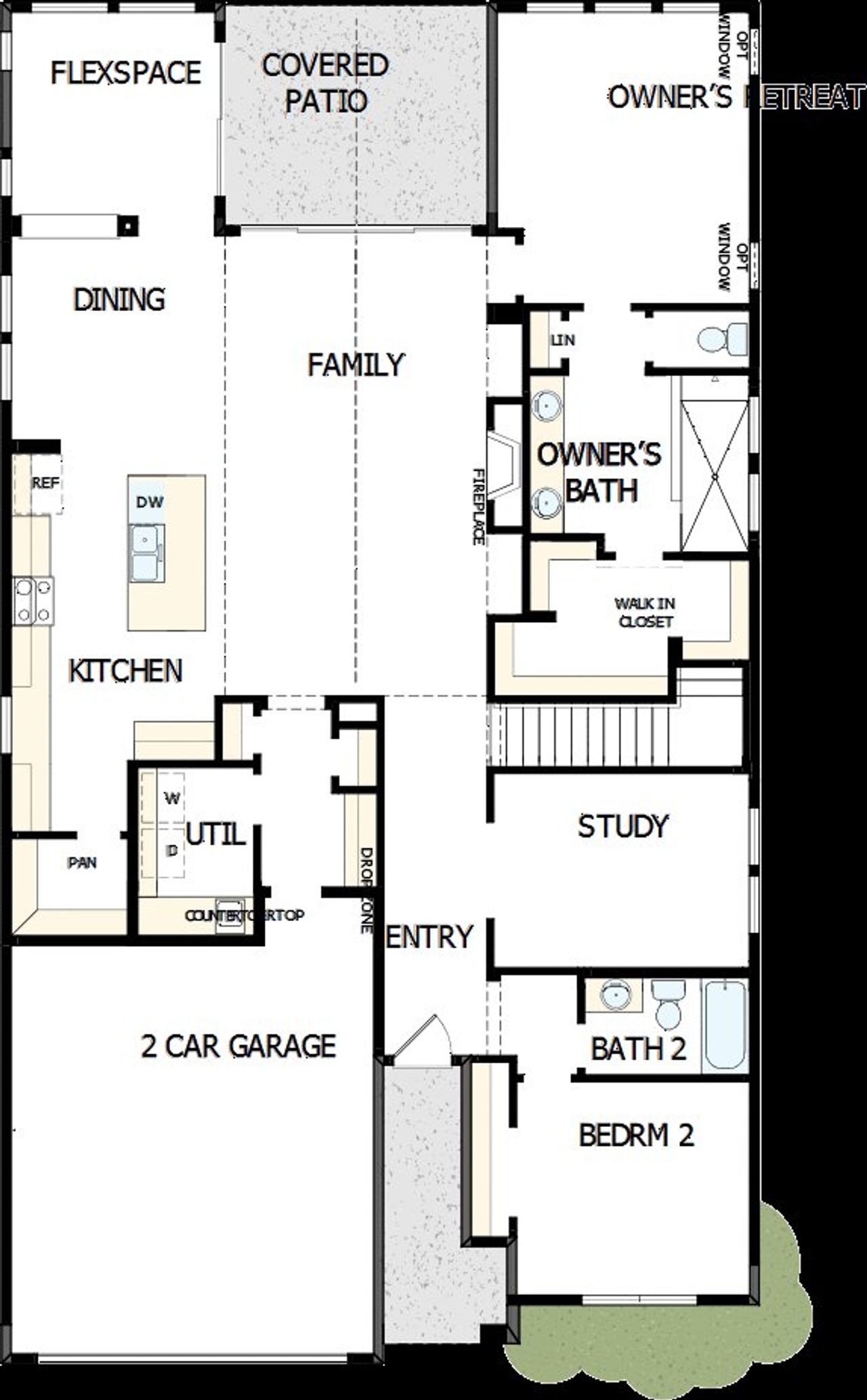 2D floor plan layout of this home in Wolf Ranch - Enclave Collection, Colorado Springs, CO (Image 2).
