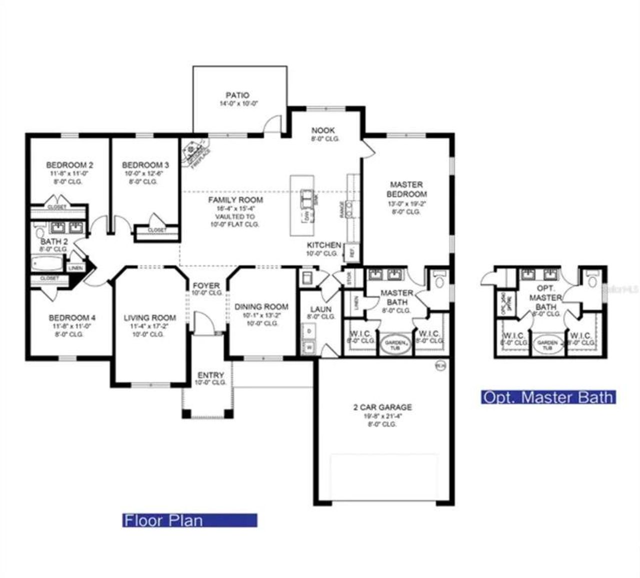 2D floor plan layout of this home in North Port, North Port, FL (Image 2).