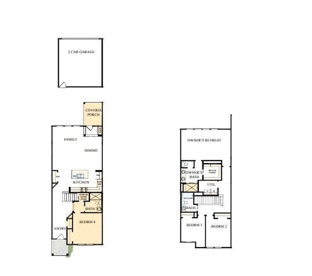 2D floor plan layout of this home in North Creek Village, Huntersville, NC (Image 2).