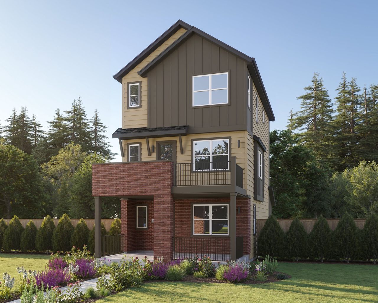 Representative exterior photo of a completed home built from the Apex One by Brookfield Residential in Uplands, Westminster, CO (Image 2).