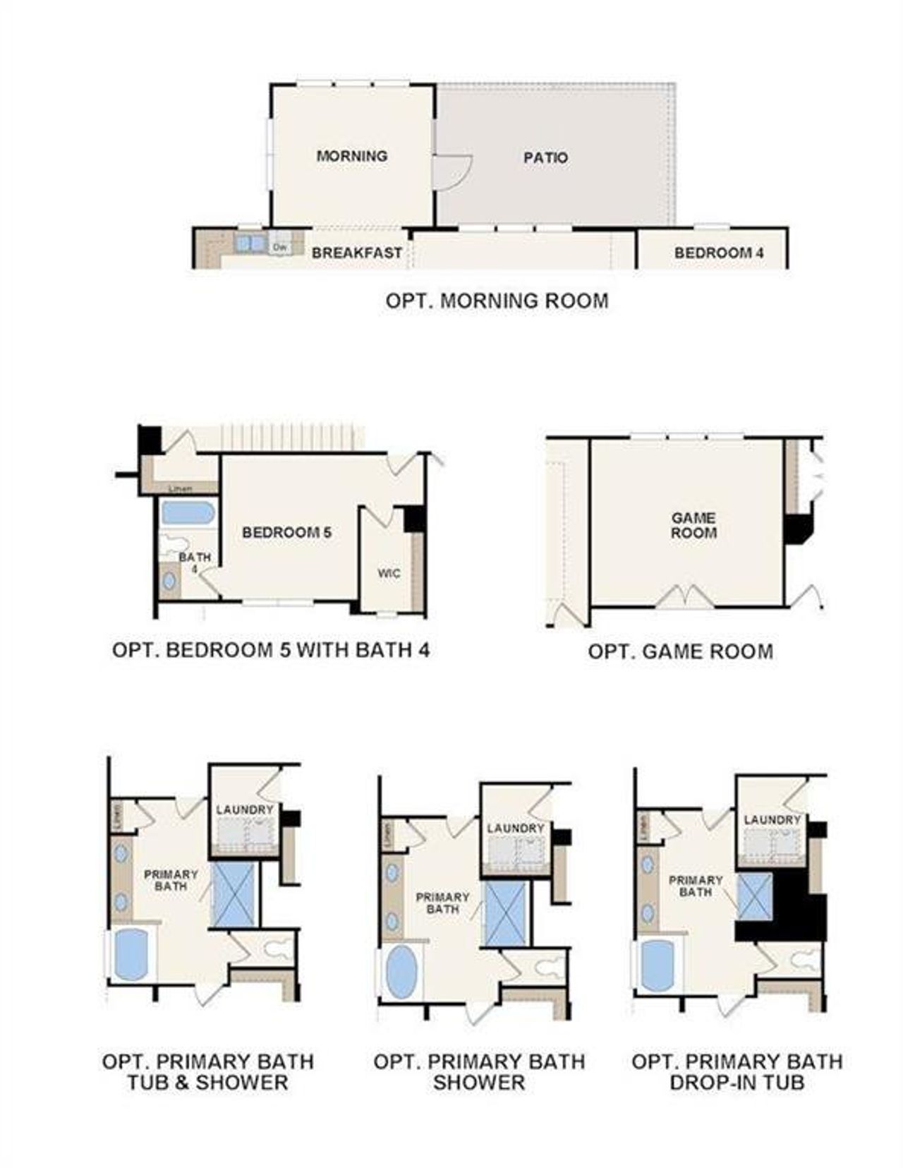 2D floor plan layout of this home in Oakhurst Manor, McDonough, GA (Image 2).