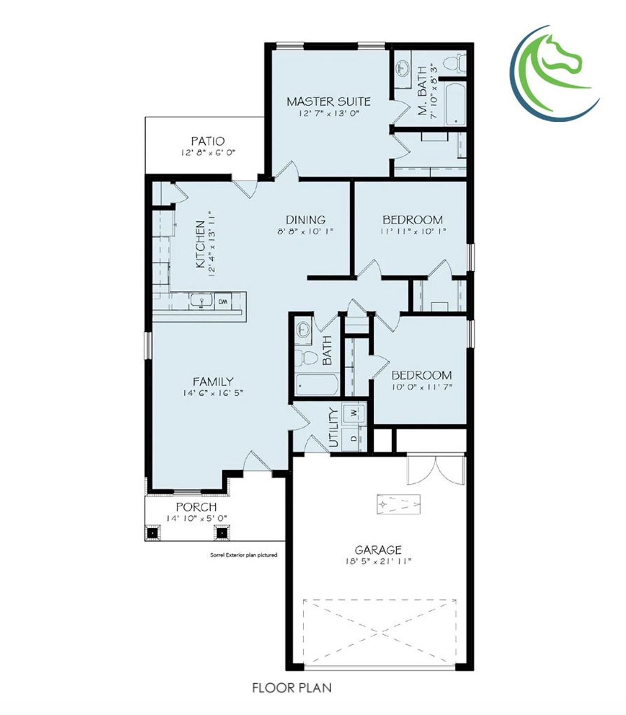 2D floor plan layout for the The Tobiano by Wyldewood Homes in Washington Meadows, Sherman, TX (Image 2). 2D floor plan layout for the The Tobiano by Wyldewood Homes in Washington Meadows, Sherman, TX (Image 2).