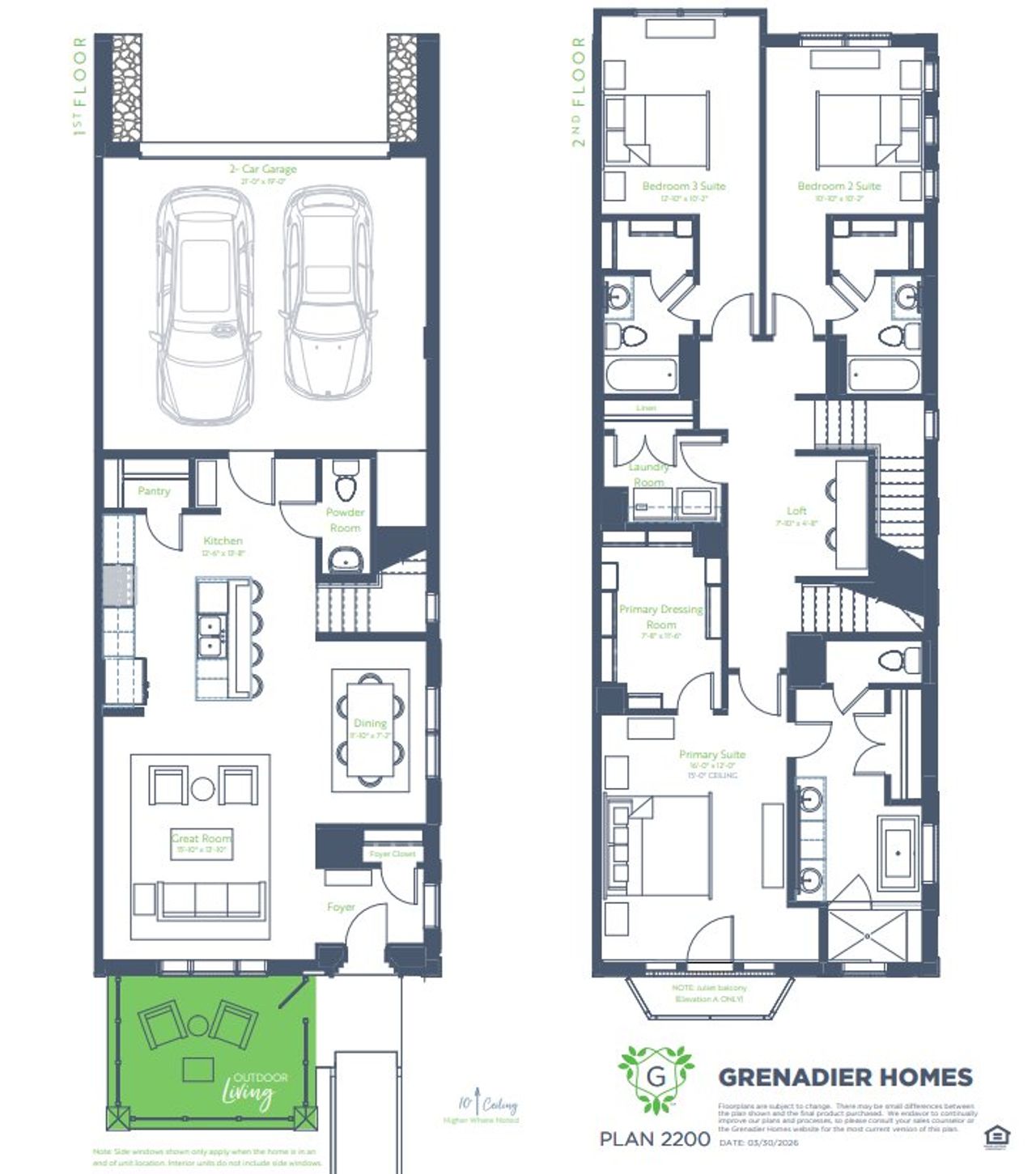 2D floor plan layout for the Ellington by Grenadier Homes in The Townhomes at Swan Lake Estates, Dallas, TX (Image 2). 2D floor plan layout for the Ellington by Grenadier Homes in The Townhomes at Swan Lake Estates, Dallas, TX (Image 2).