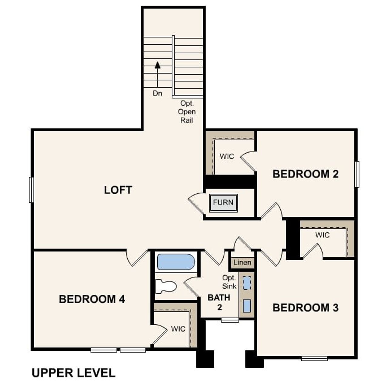 2D floor plan layout of this home in Martha's Vineyard, Alvin, TX (Image 2).