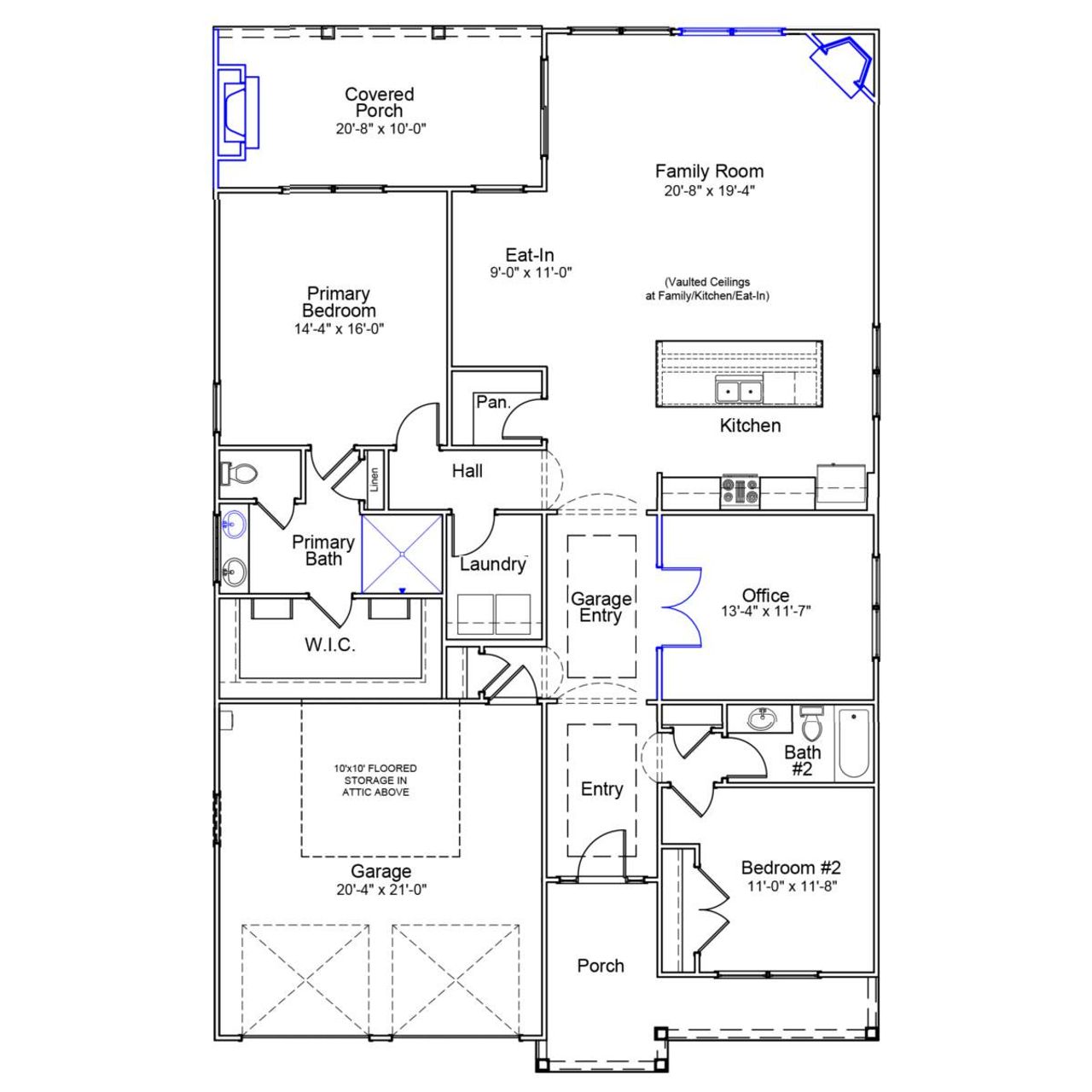 2D floor plan layout of this home in Brayden, Advance, NC (Image 2).