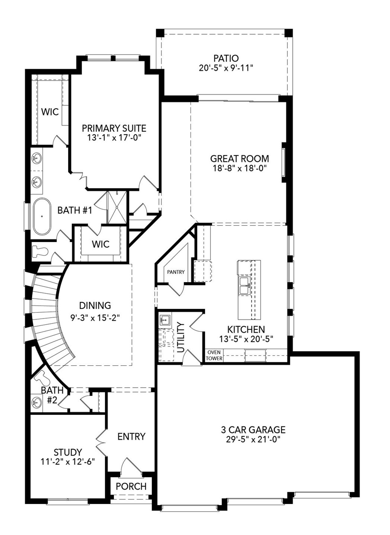 2D floor plan layout of this home in Timberbrook, Justin, TX (Image 2). 2D floor plan layout of this home in Timberbrook, Justin, TX (Image 2).