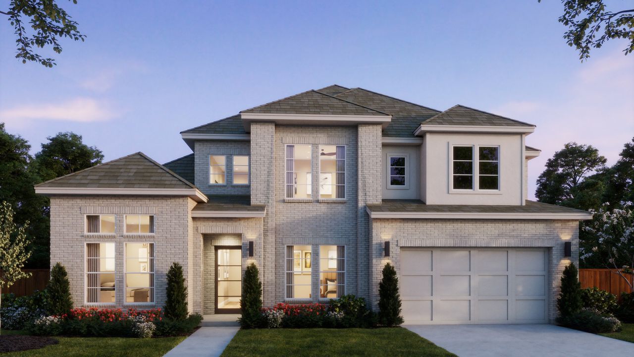 Representative exterior photo of a completed home built from the Reese II by Southgate Homes in The Reserve at Watters, Allen, TX (Image 2).