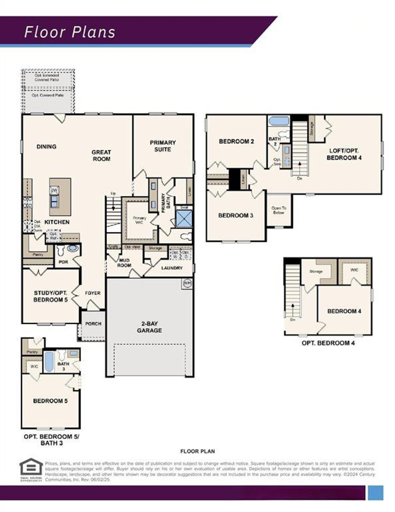 2D floor plan layout of this home in Overland Grove, Forney, TX (Image 2).