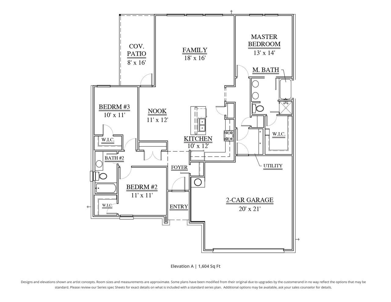2D floor plan layout of this home in Runaway Bay, Runaway Bay, TX (Image 2).