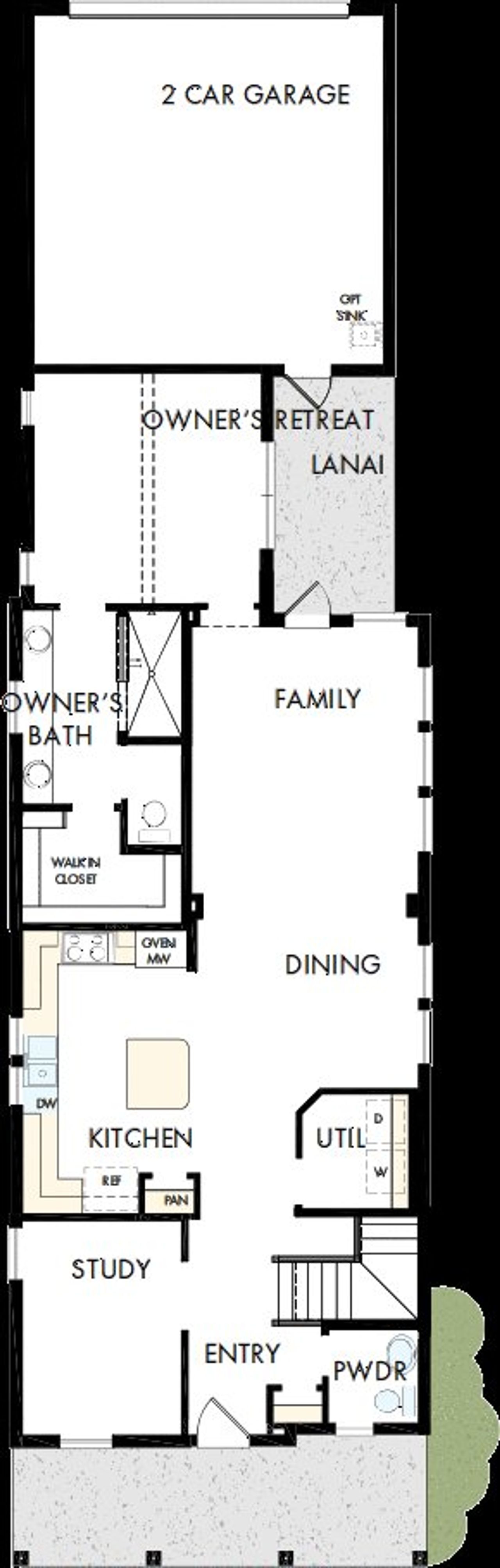 2D floor plan layout of this home in Laureate Park at Lake Nona - Garden Series, Orlando, FL (Image 2).