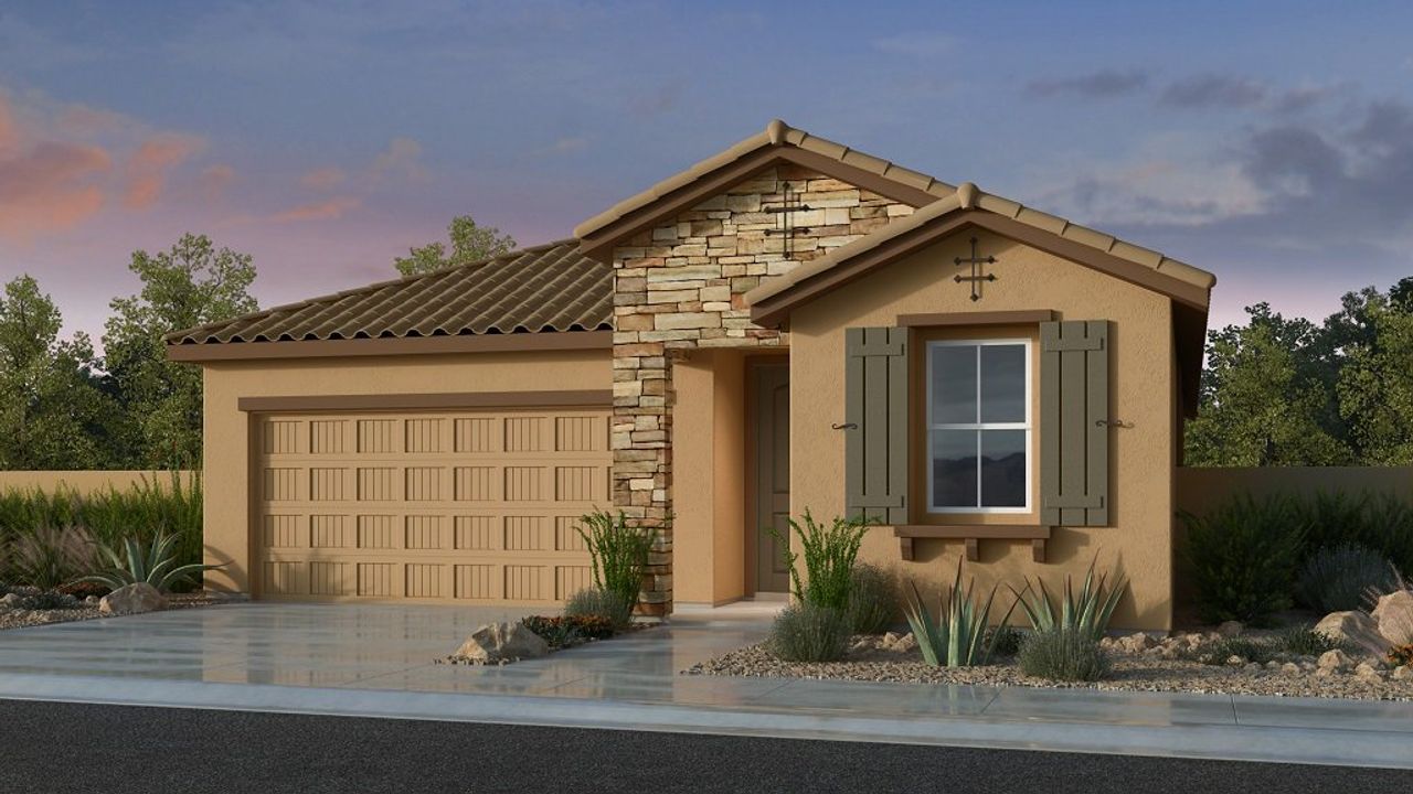 Representative exterior photo of a completed home built from the 35-2 by Taylor Morrison in Parkside Rio Vista Collection, Avondale, AZ (Image 2).
