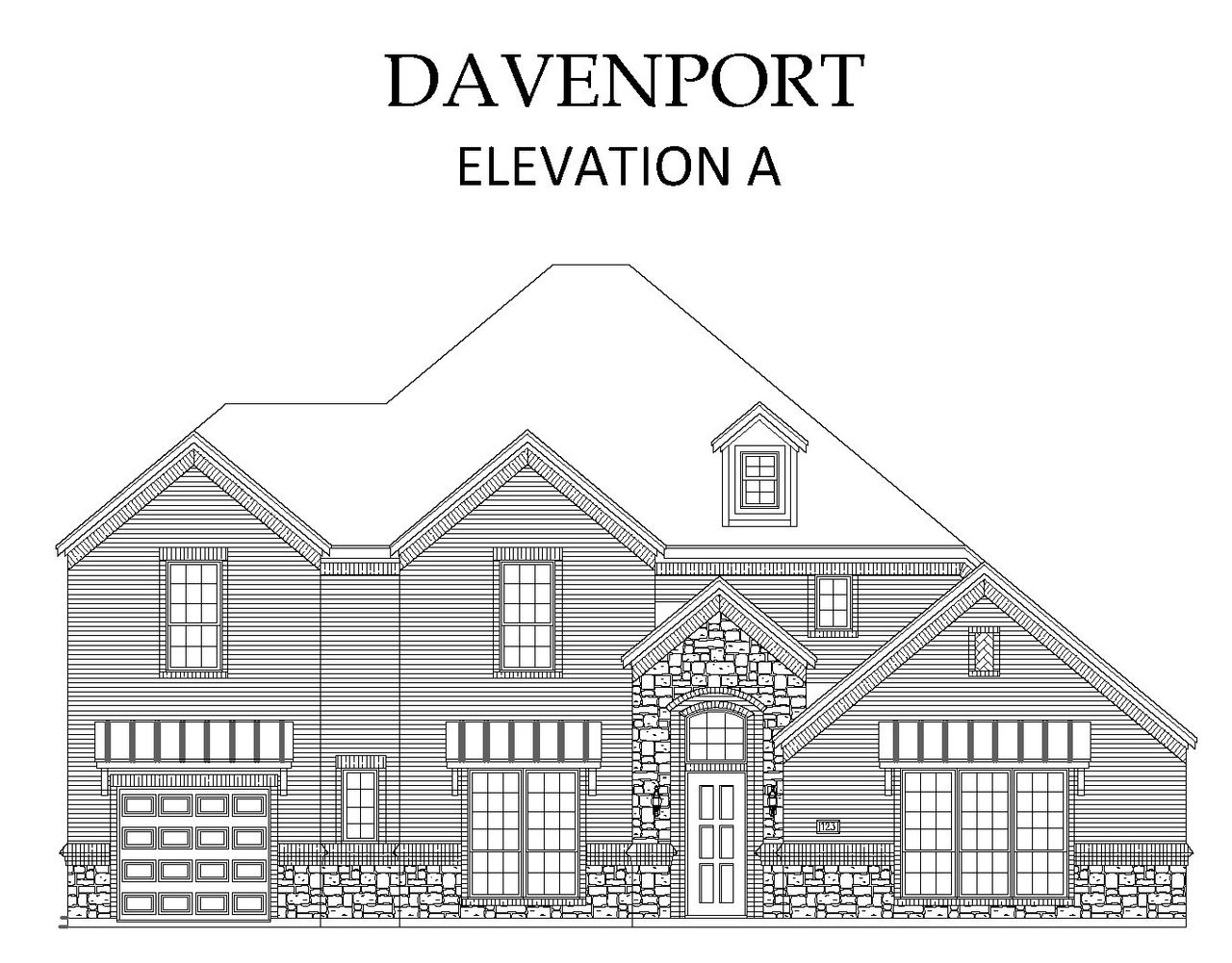 Representative rendering of the exterior for the Davenport by Windsor Homes (Image 2).