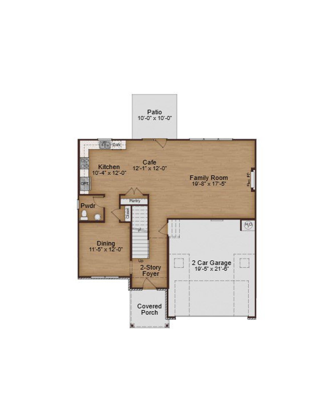 2D floor plan layout for the Colehill by McKinley Homes in The Brooke at Rivertown, Fairburn, GA (Image 2).