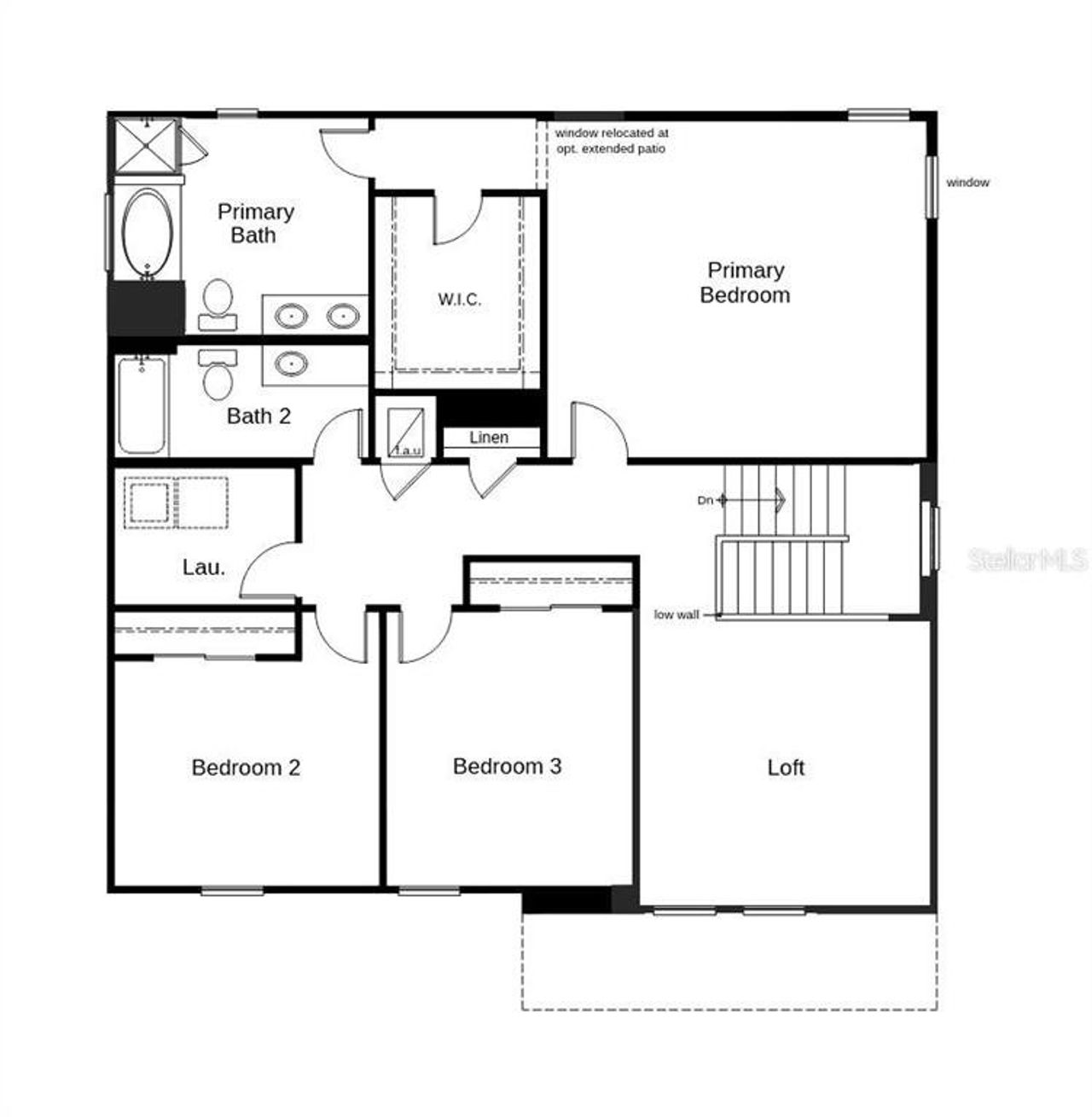 2D floor plan layout of this home in Sawgrass Lakes II, Parrish, FL (Image 2).