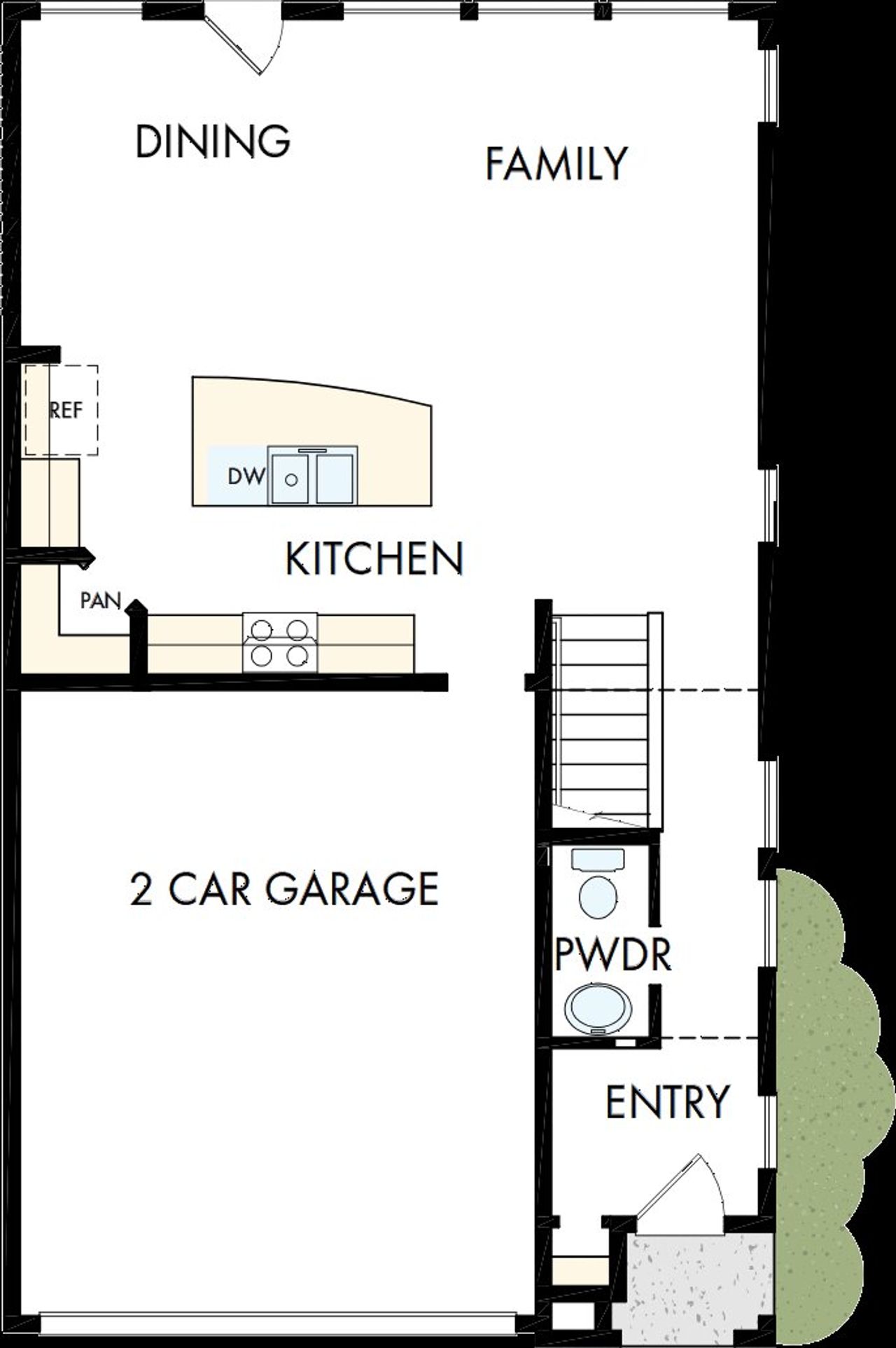 2D floor plan layout of this home in Retreat at Oak Park, Houston, TX (Image 2).