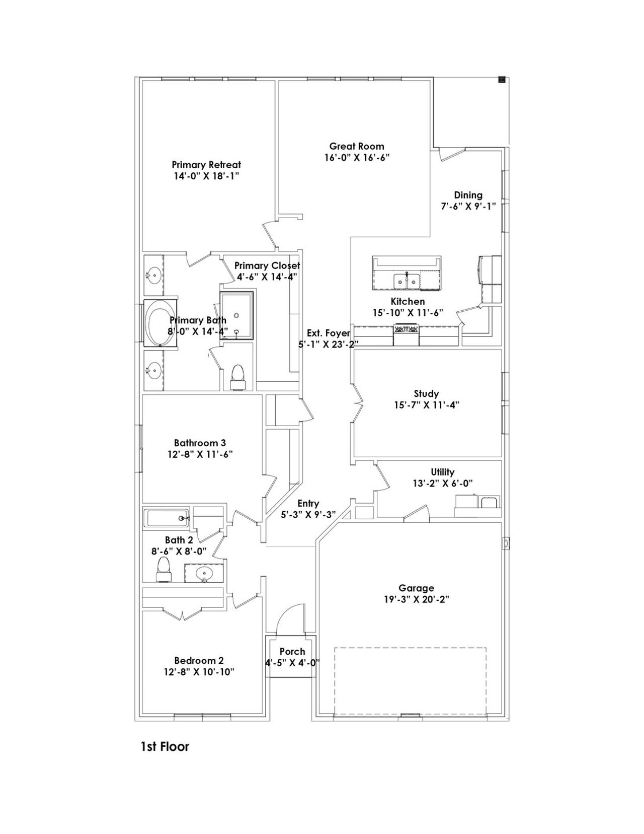 2D floor plan layout of this home in Talon Hills, Saginaw, TX (Image 2). 2D floor plan layout of this home in Talon Hills, Saginaw, TX (Image 2).