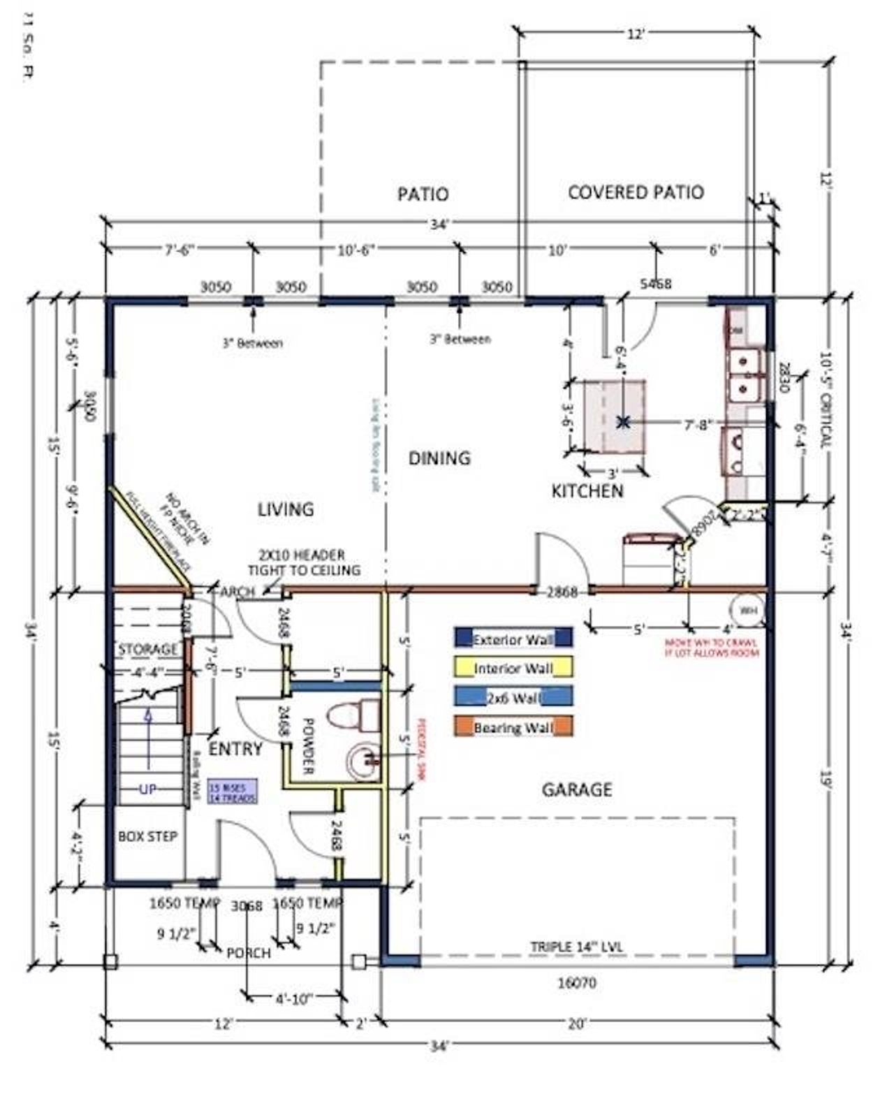 2D floor plan layout of this home in Alverson Farms, Inman, SC (Image 2).