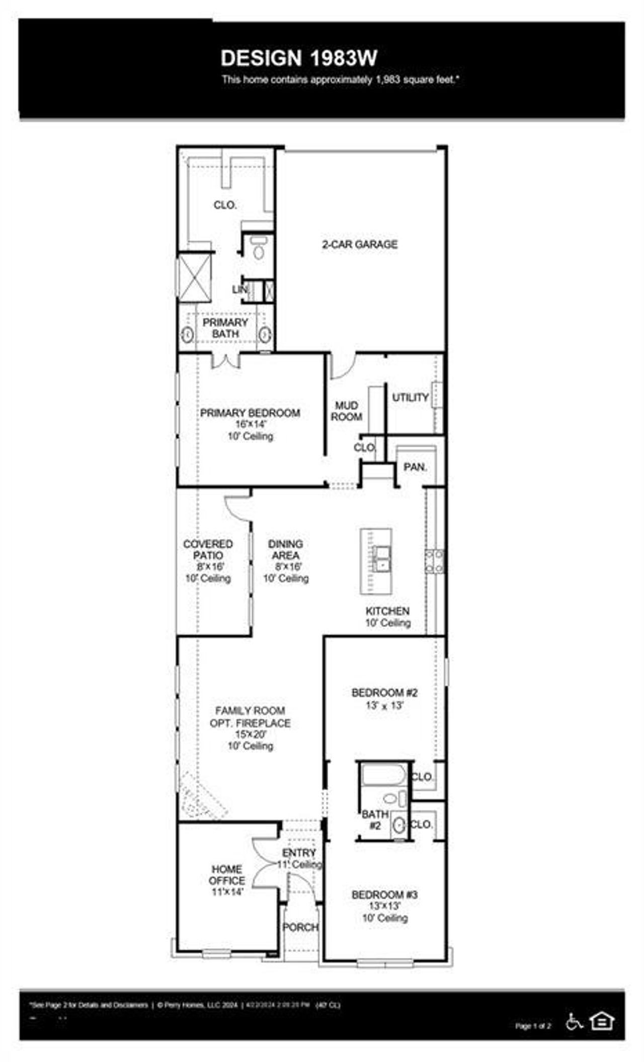 2D floor plan layout of this home in Avondale 40', Fate, TX (Image 2). 2D floor plan layout of this home in Avondale 40', Fate, TX (Image 2).