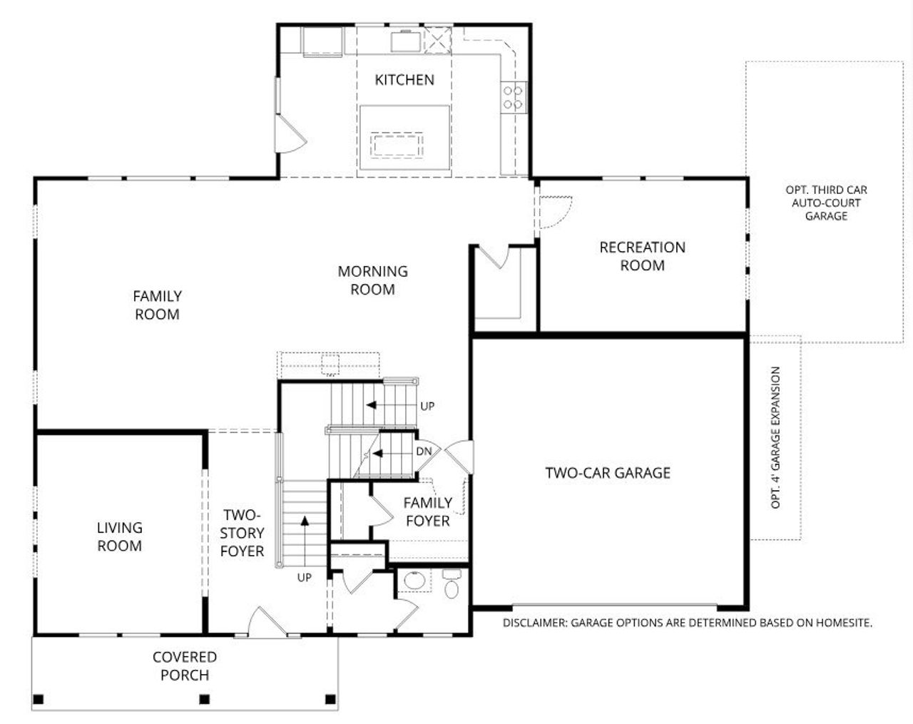 2D floor plan layout for the Beckett by Fischer Homes in Veranda Manor, Kennesaw, GA (Image 2).