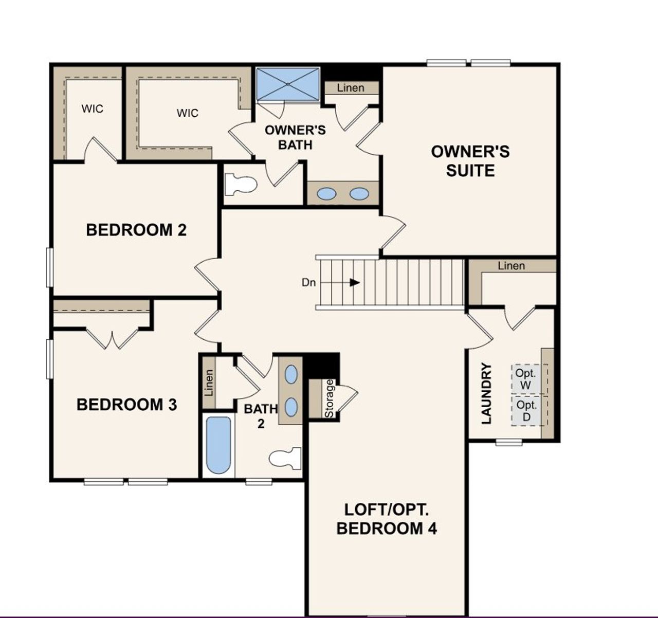 2D floor plan layout for the Apollo by Century Communities in Belleview Manor, Fairburn, GA (Image 2).
