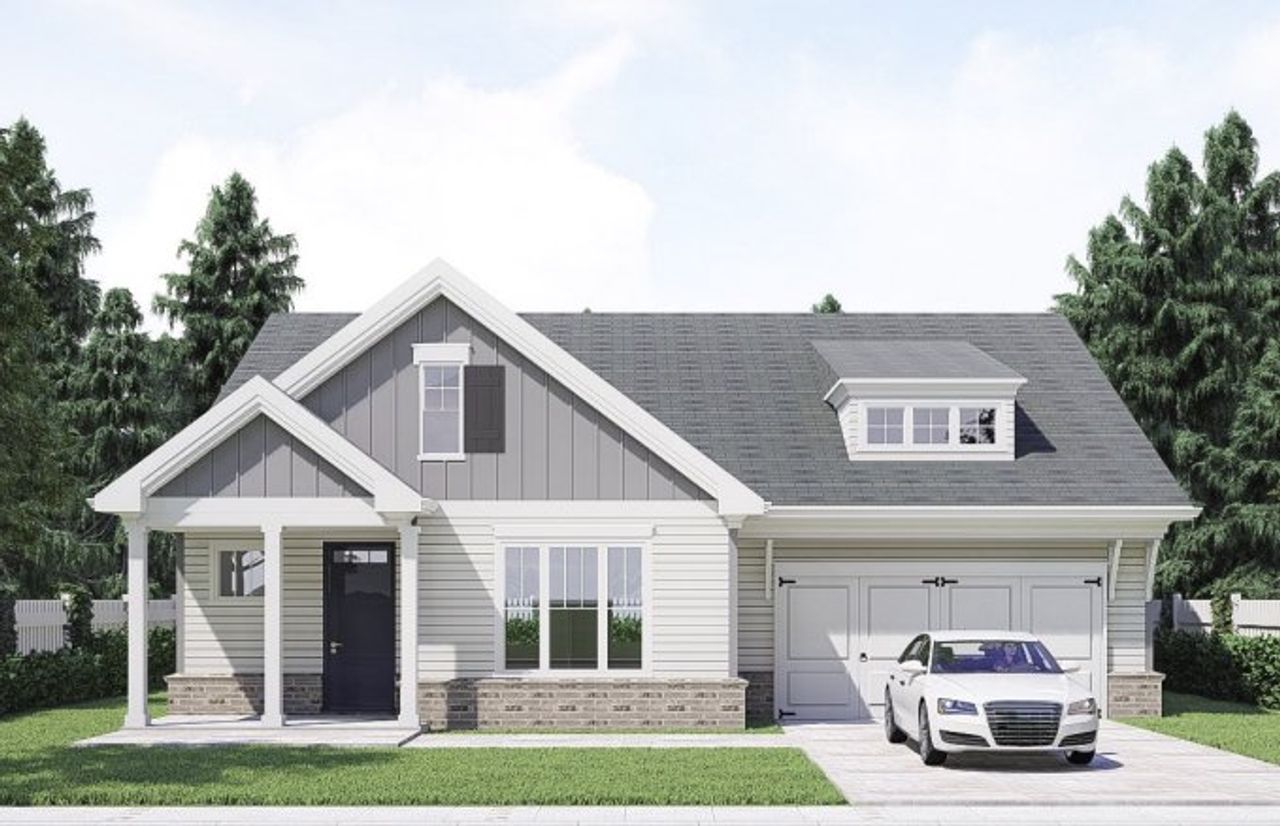 Representative exterior photo of a completed home built from the Lindsey by Southwyck Homes in The Artisan at Victory, Acworth, GA (Image 2).