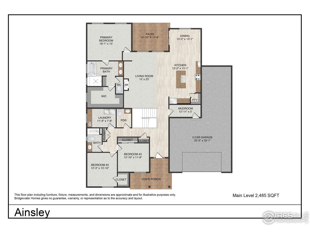 2D floor plan layout of this home in Prairie Song, Windsor, CO (Image 2). 2D floor plan layout of this home in Prairie Song, Windsor, CO (Image 2).
