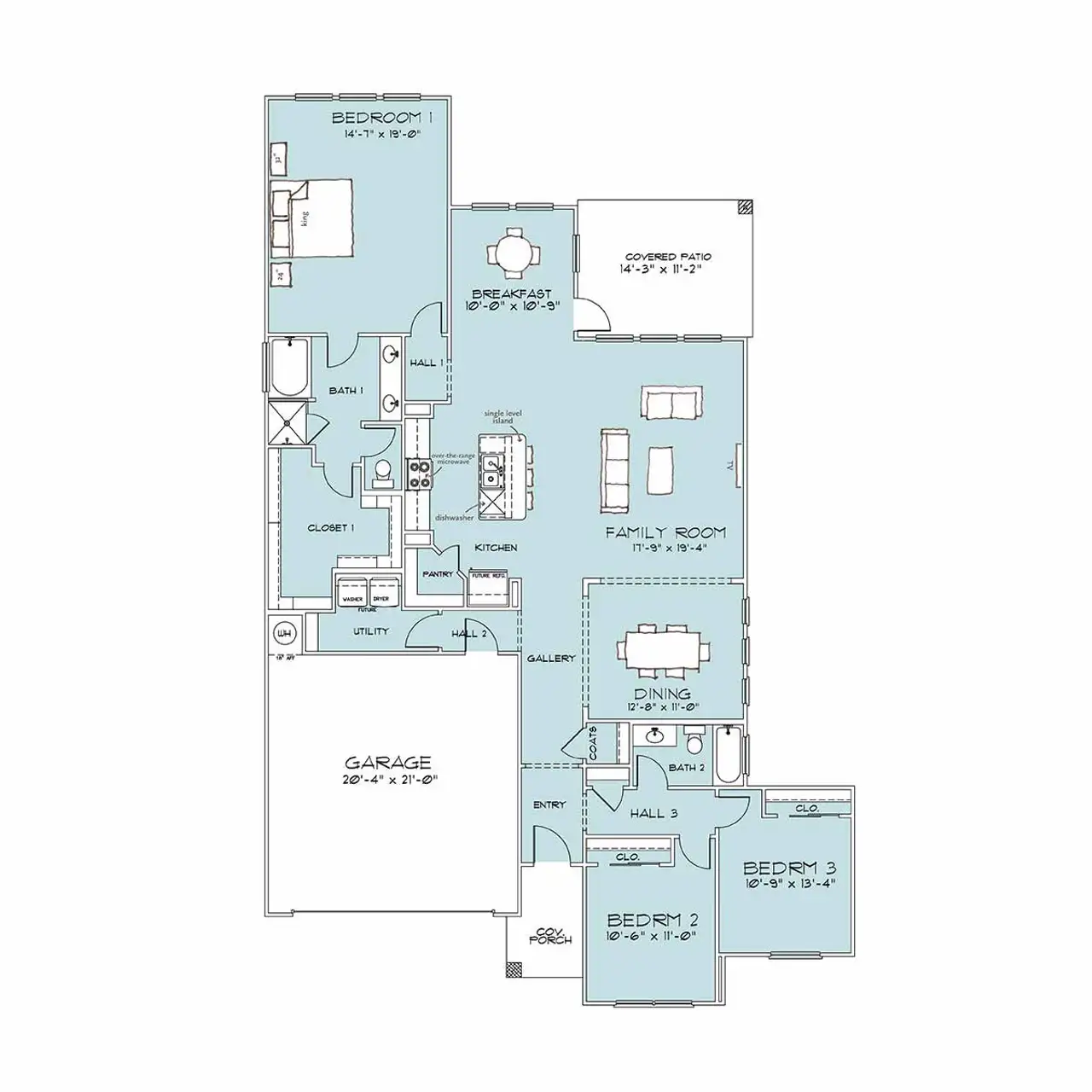 Image 2 representing the Darby II by Omega Builders in Drake's Landing, Salado, TX.