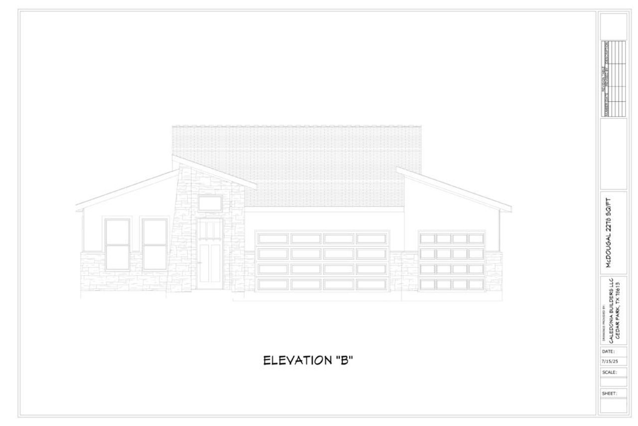Representative rendering of the exterior for the The McDougal by Caledonia Builders (Image 2).
