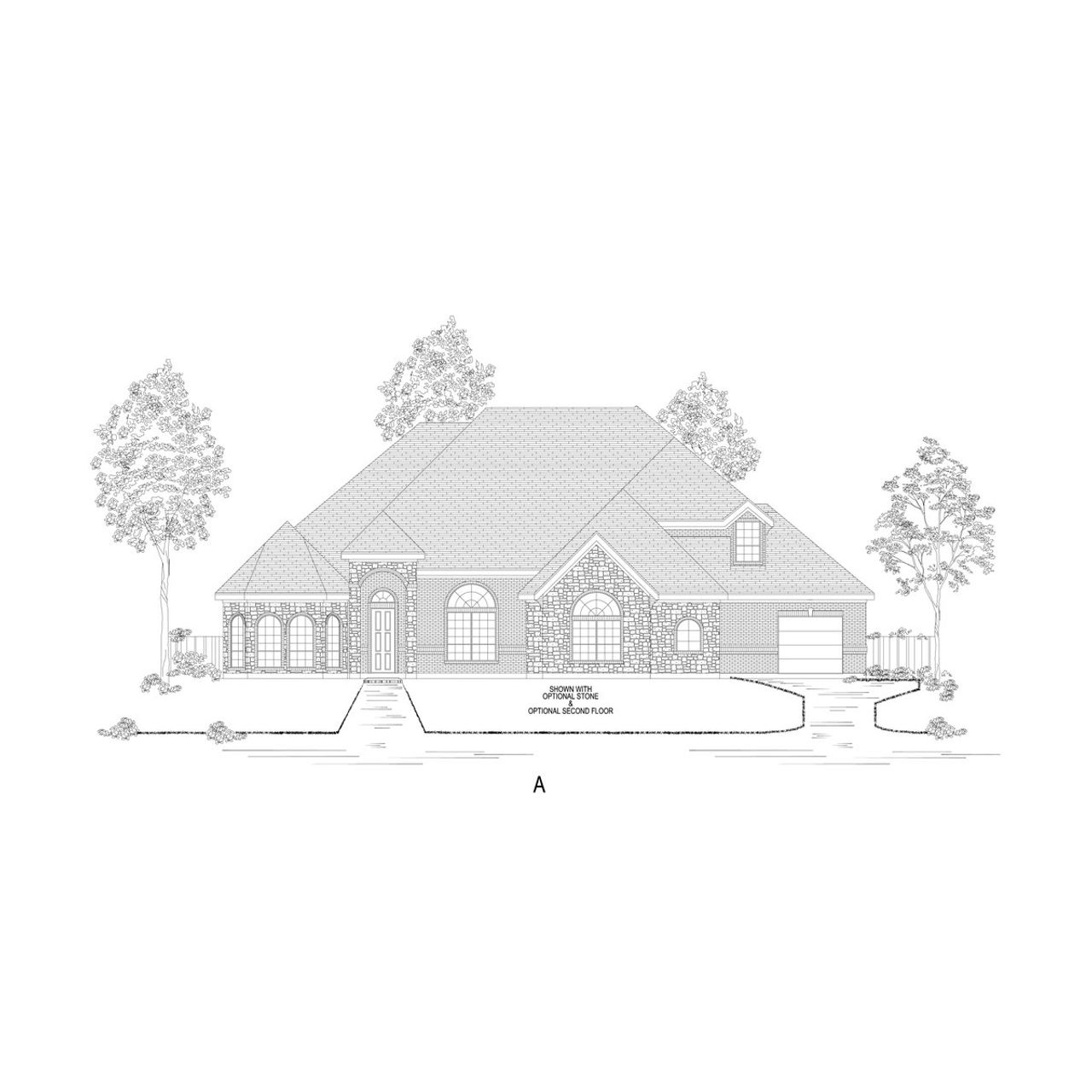 Representative rendering of the exterior for the Worthington FS by First Texas Homes (Image 2).