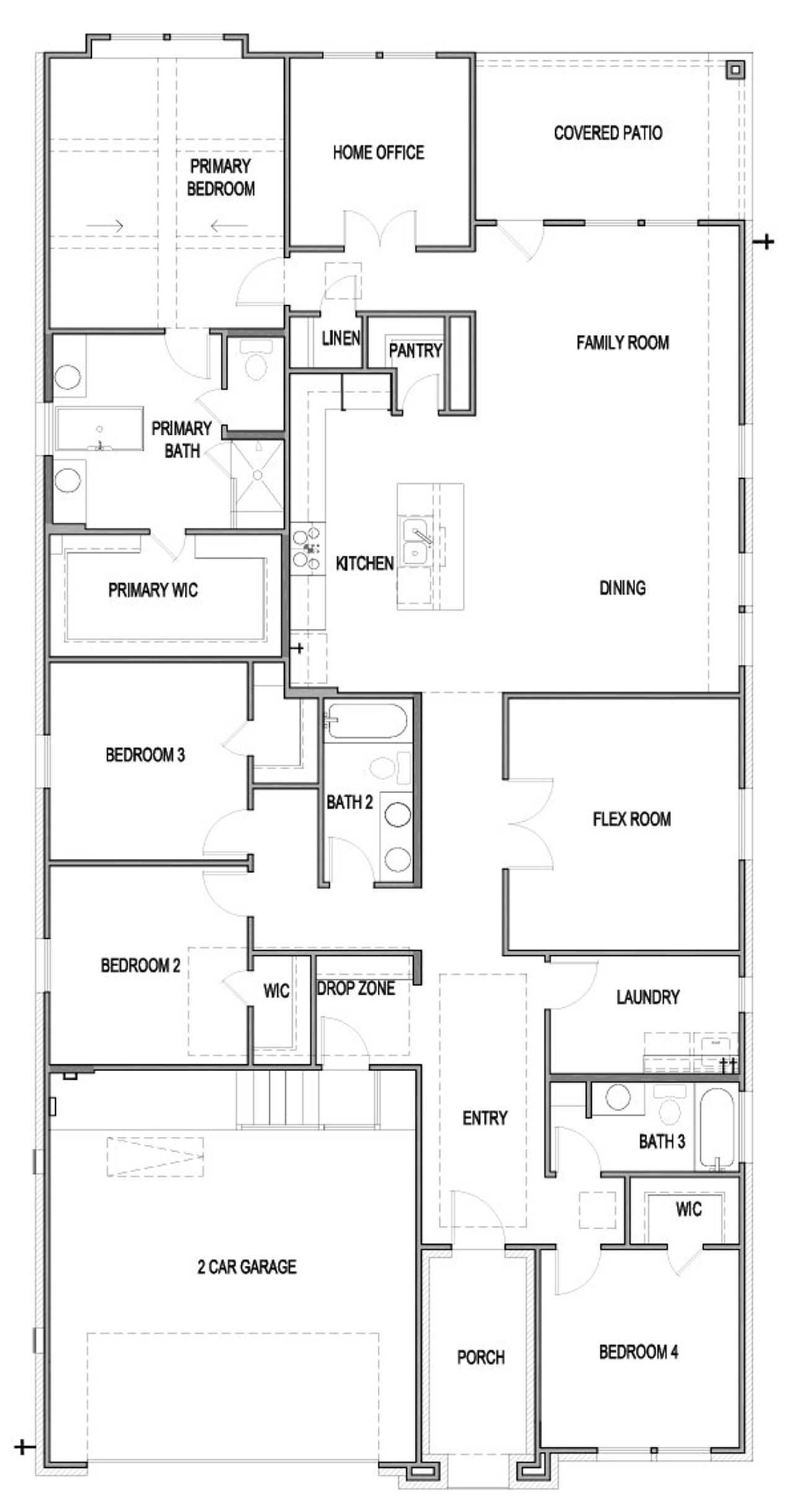2D floor plan layout of this home in Windsong, Boerne, TX (Image 2). 2D floor plan layout of this home in Windsong, Boerne, TX (Image 2).