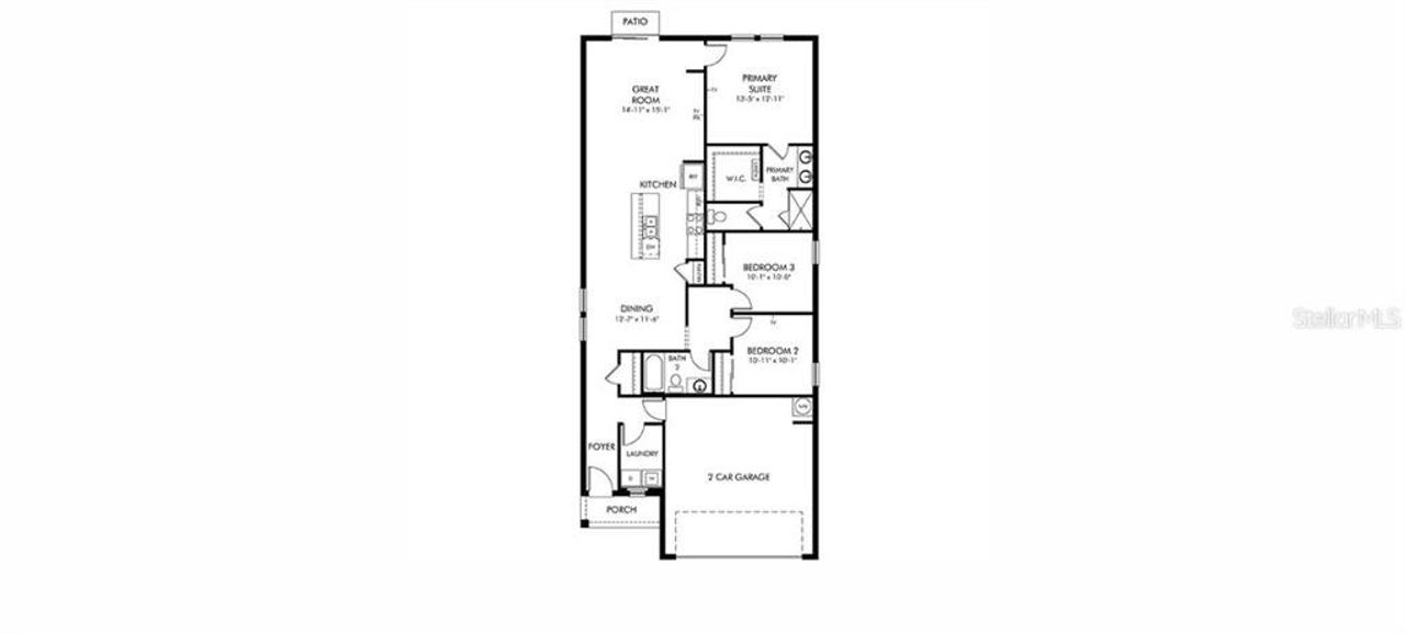 2D floor plan layout of this home in Wynnstone - Classic Series, Davenport, FL (Image 2).