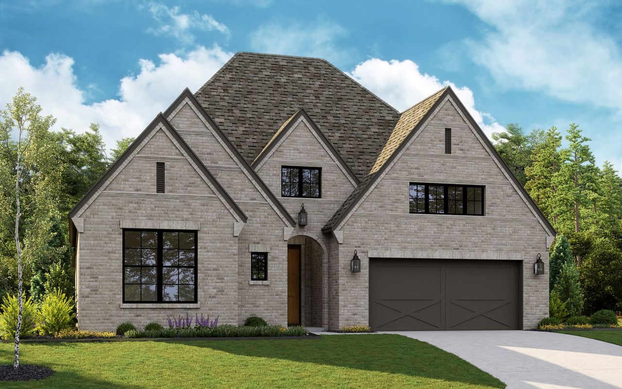 Representative exterior photo of a completed home built from the 4532 by Tradition Homes in Mustang Lakes, McKinney, TX (Image 2). Representative exterior photo of a completed home built from the 4532 by Tradition Homes in Mustang Lakes, McKinney, TX (Image 2).