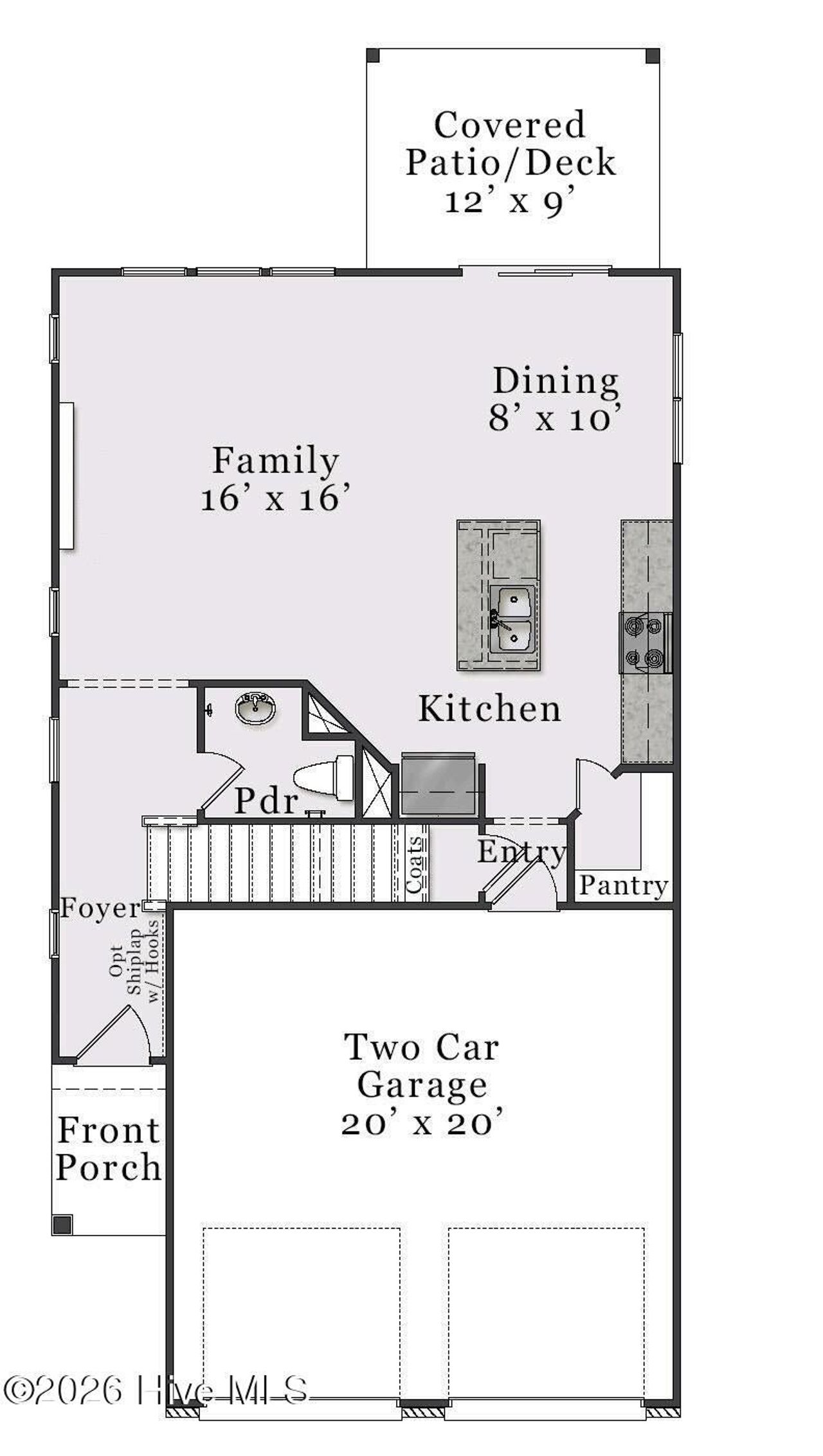 2D floor plan layout of this home in Sandy Springs, Aberdeen, NC (Image 2).