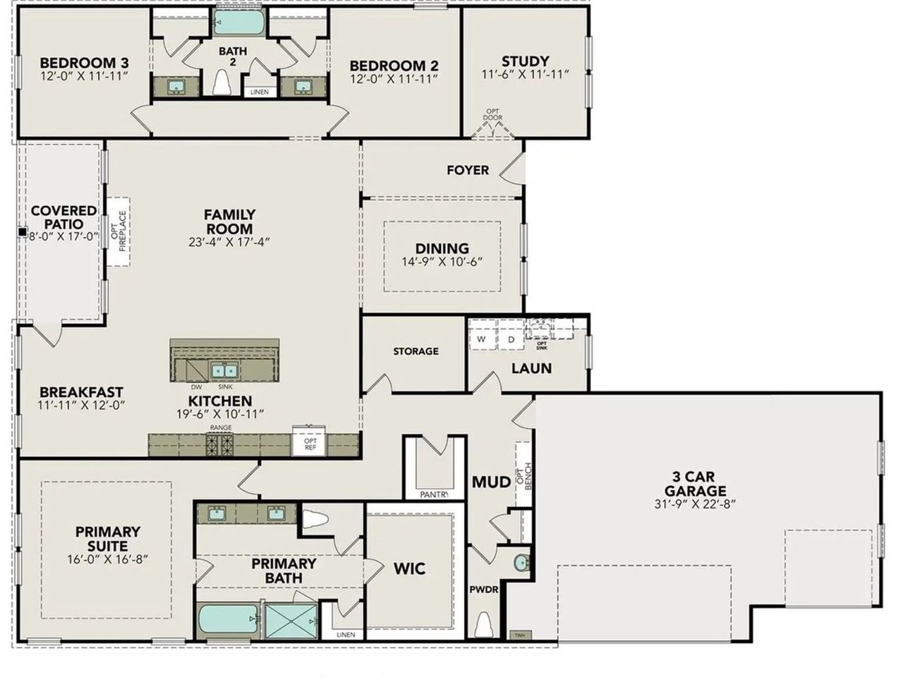 2D floor plan layout of this home in Potranco Oaks, Castroville, TX (Image 2). 2D floor plan layout of this home in Potranco Oaks, Castroville, TX (Image 2).
